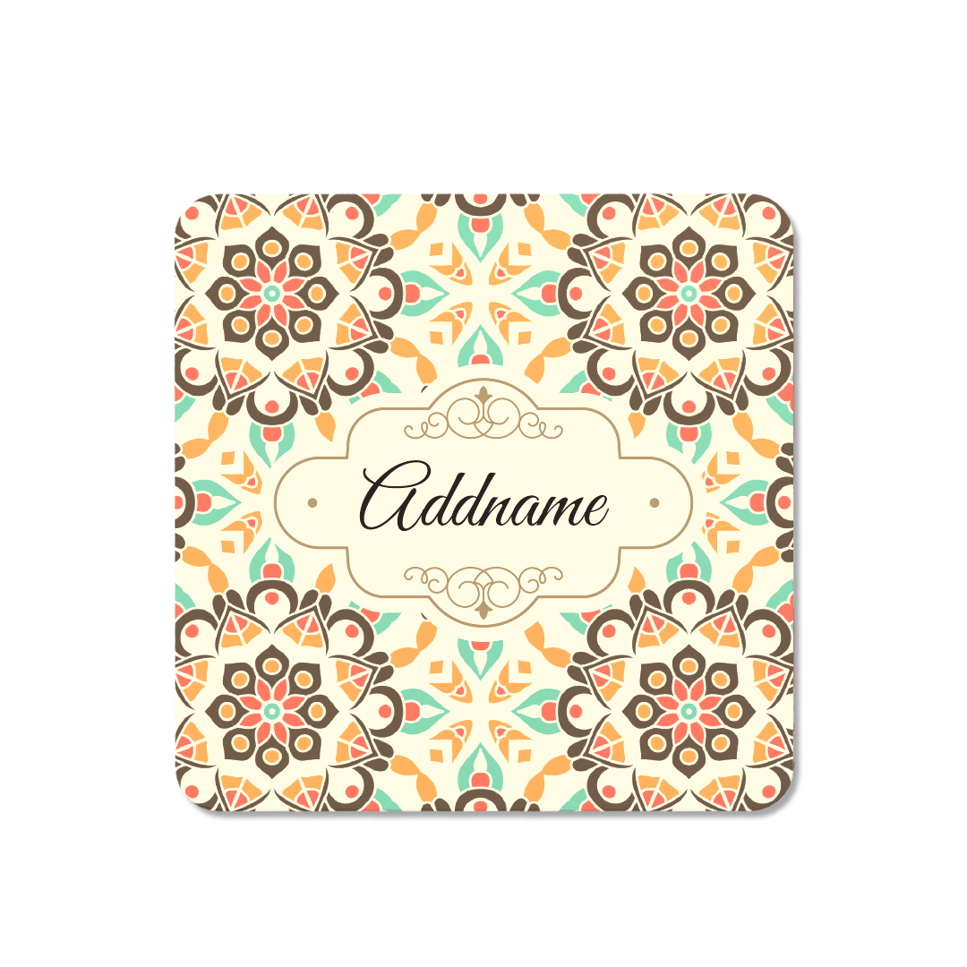 Moroccan Series - Arabesque Geo Brown Coaster