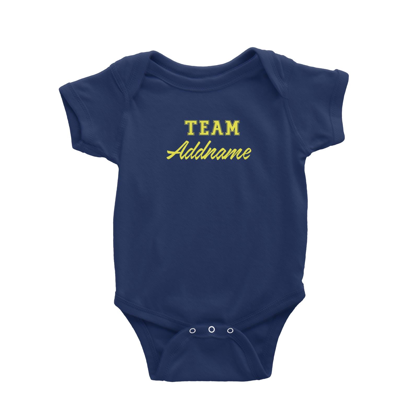 Team Family Addname Baby Romper