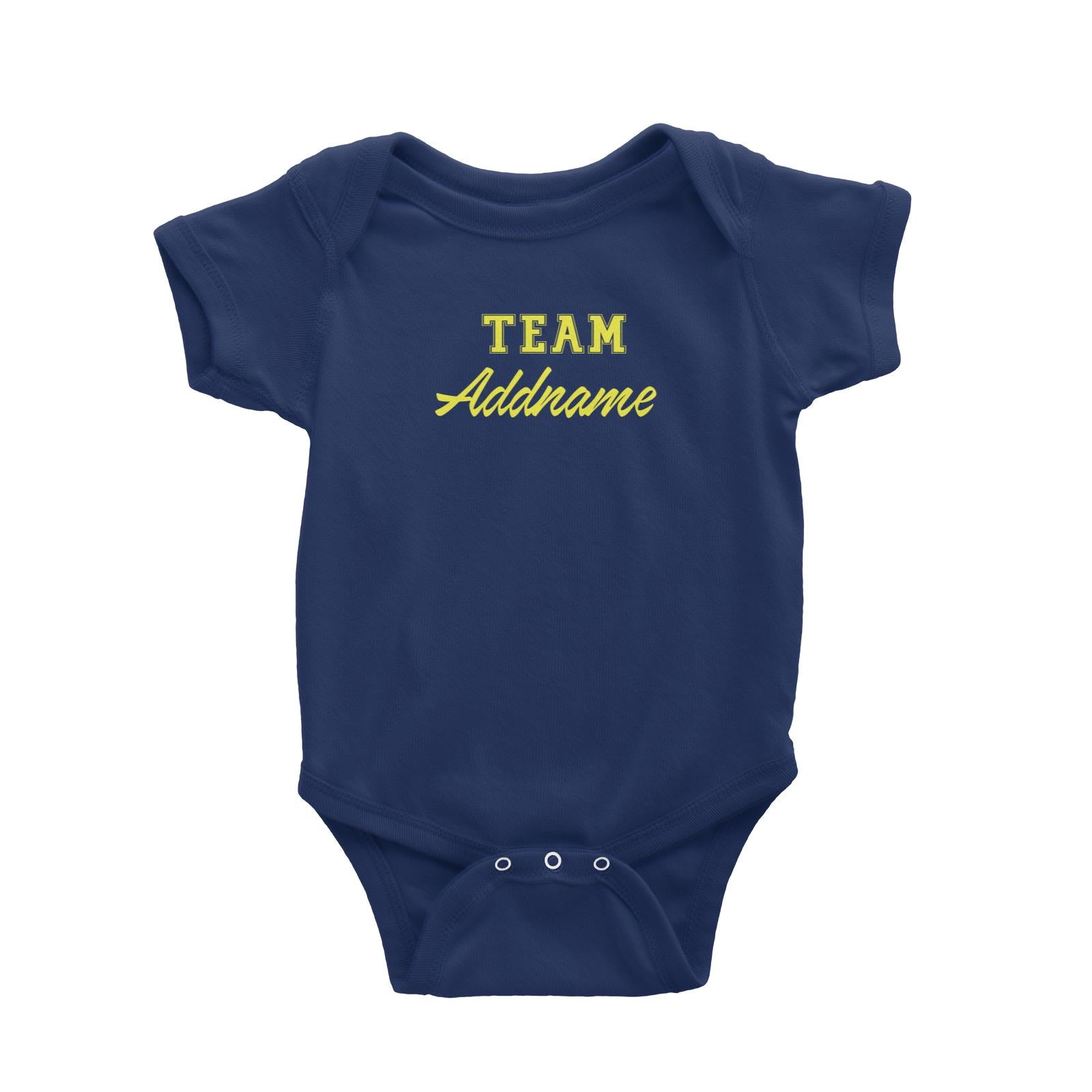 Team Family Addname Baby Romper