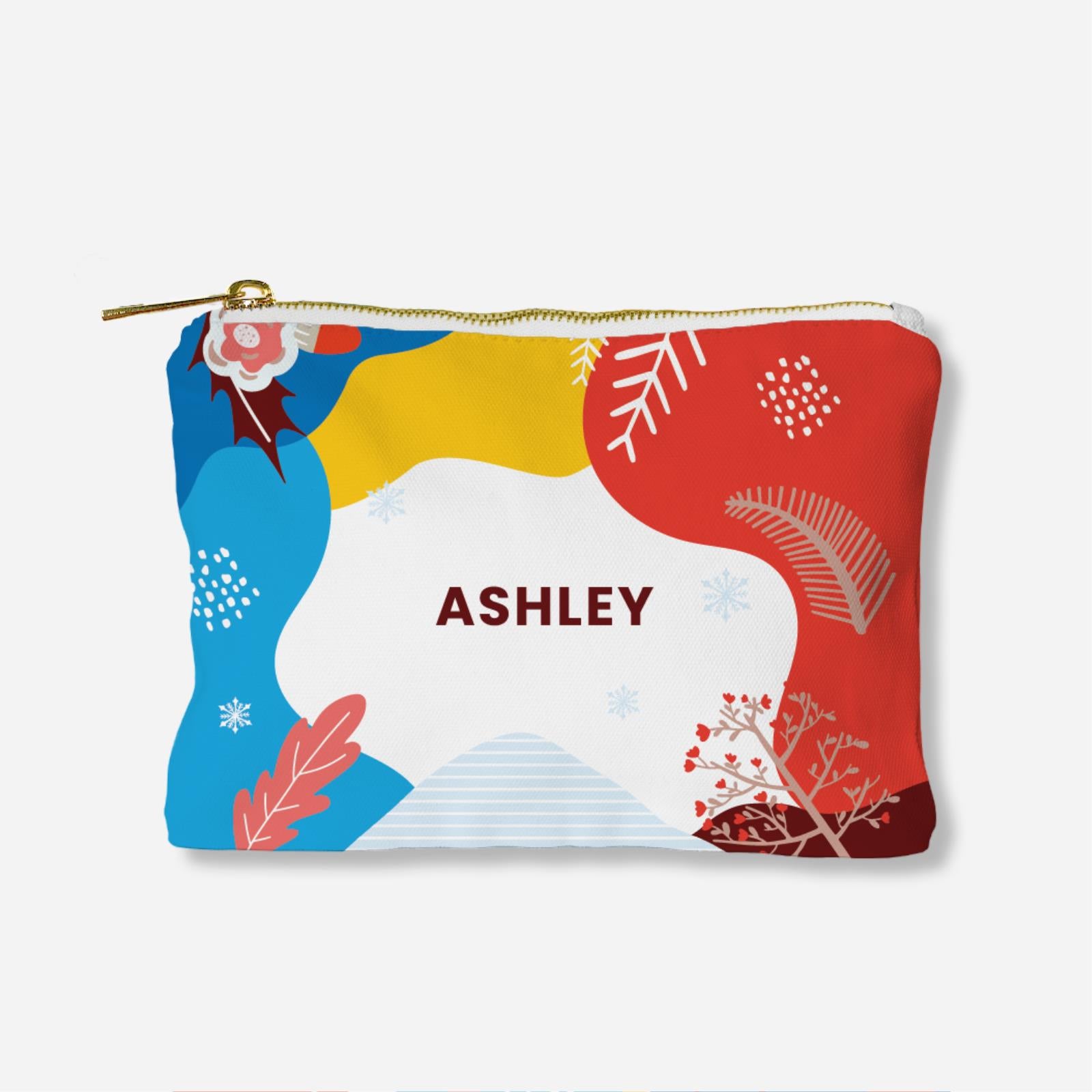 Christmas Series Full Print Zipper Pouch - Joyous Colours
