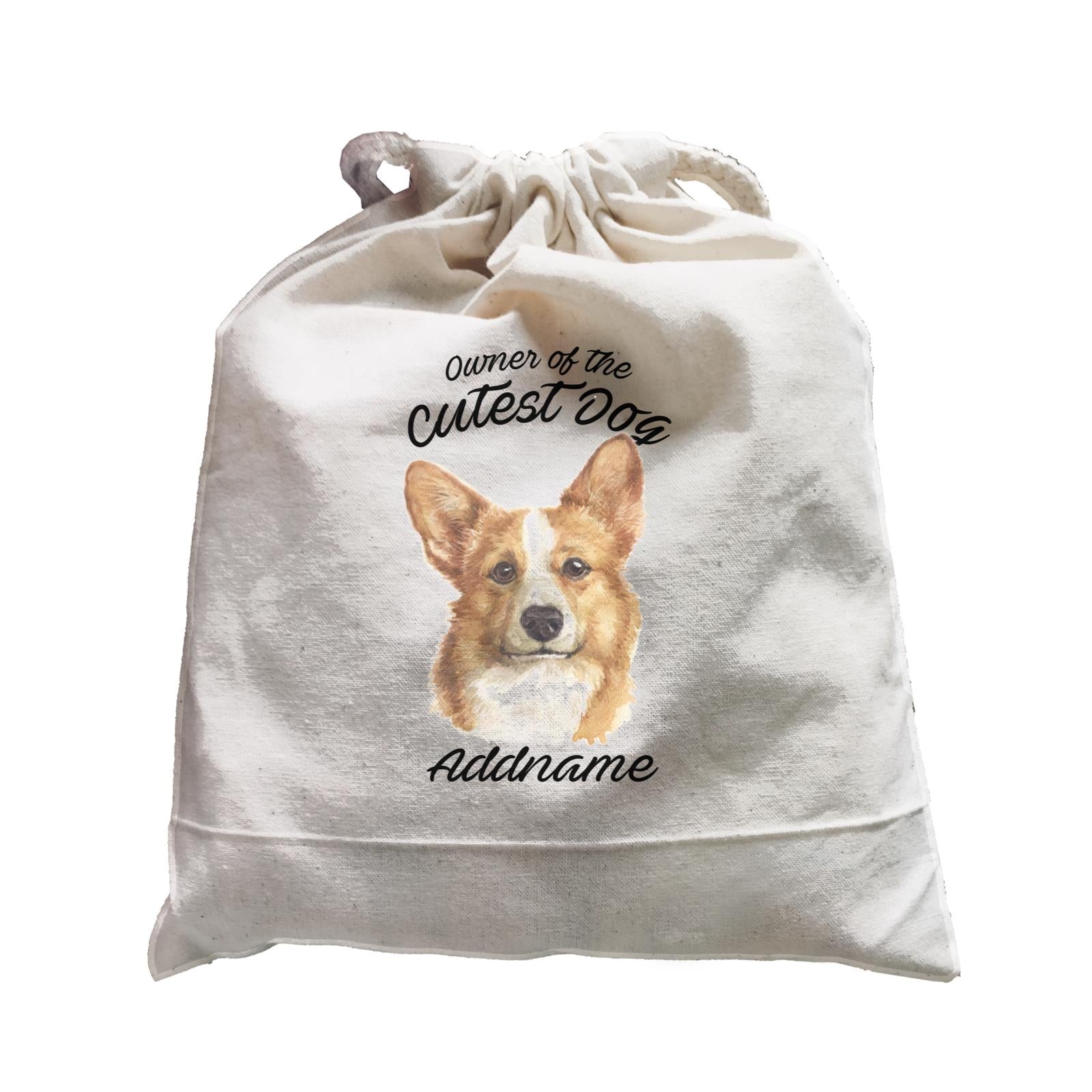 Watercolor Dog Owner Of The Cutest Dog Welsh Corgi Addname Satchel