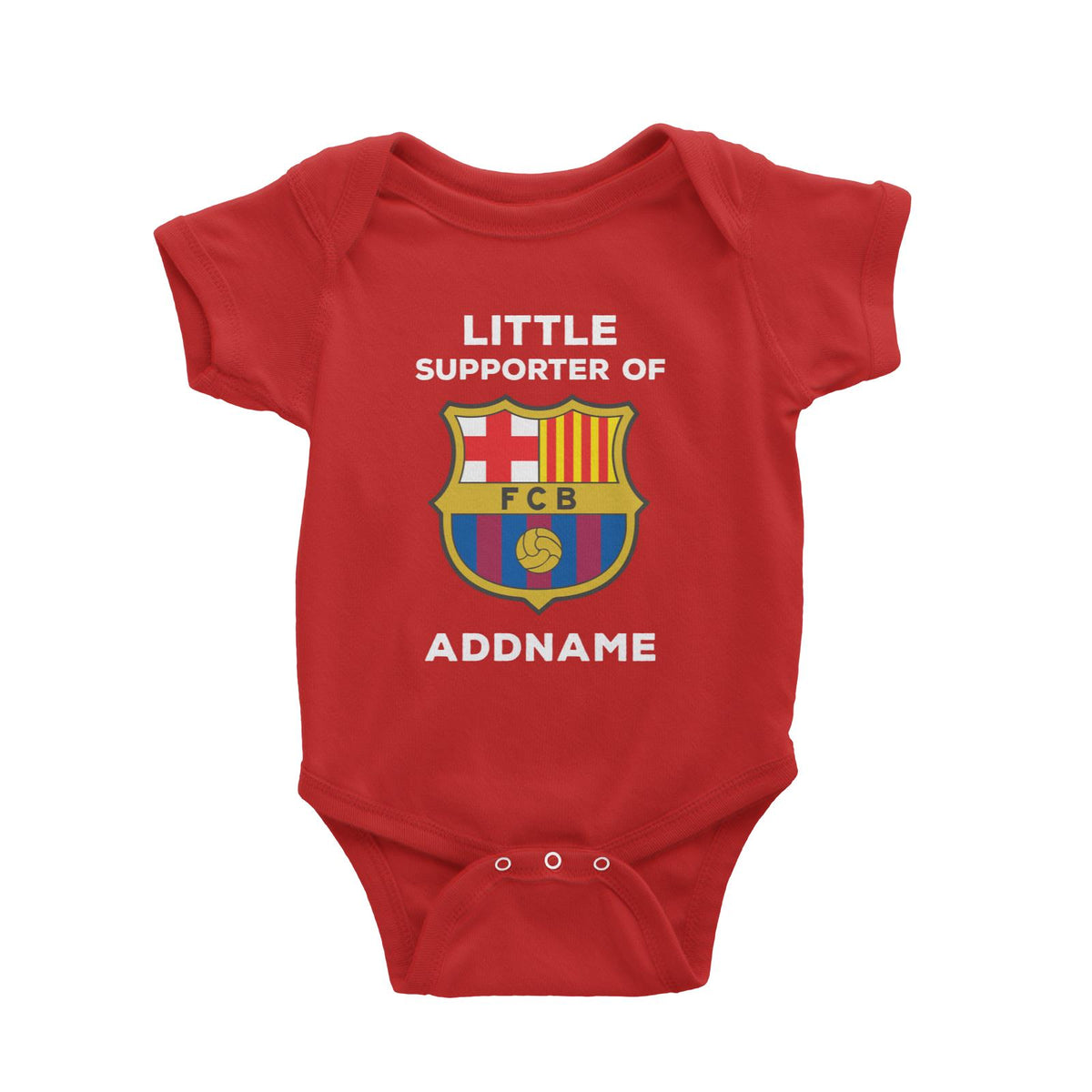 FC Barcelona Little Supporter Personalizable with Name Baby Romper