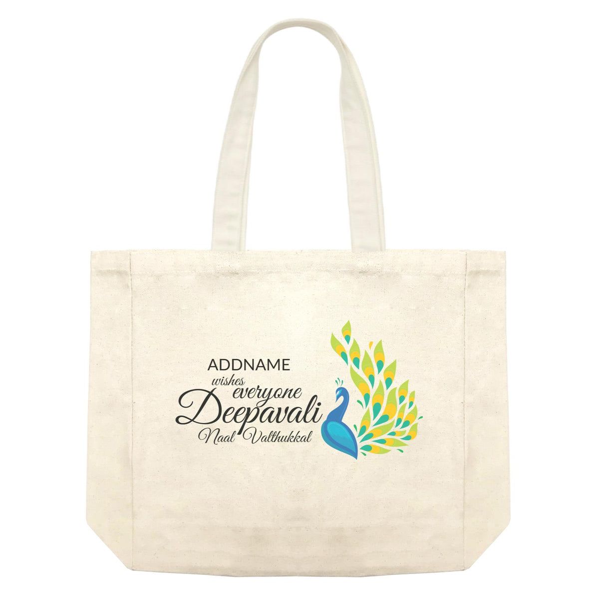 Deepavali Peacock Wishes everyone Deepavali Naal Valthukkal Addname Shopping Bag