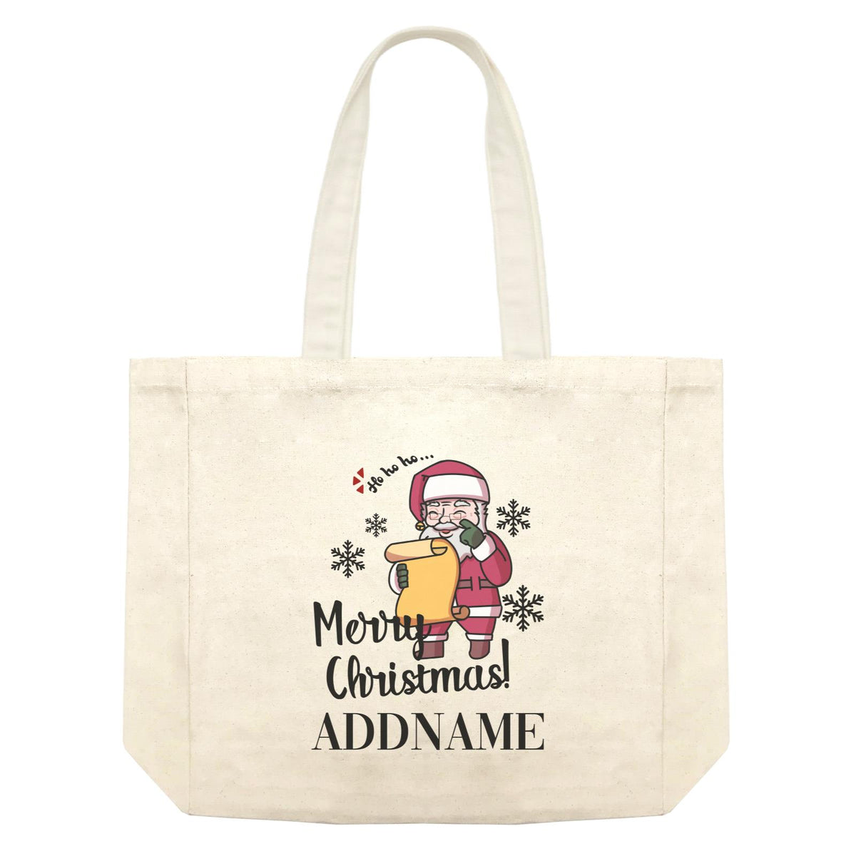 Xmas Christmas Chibi Family Santa Grandpa Wishes Merry Christmas Shopping Bag