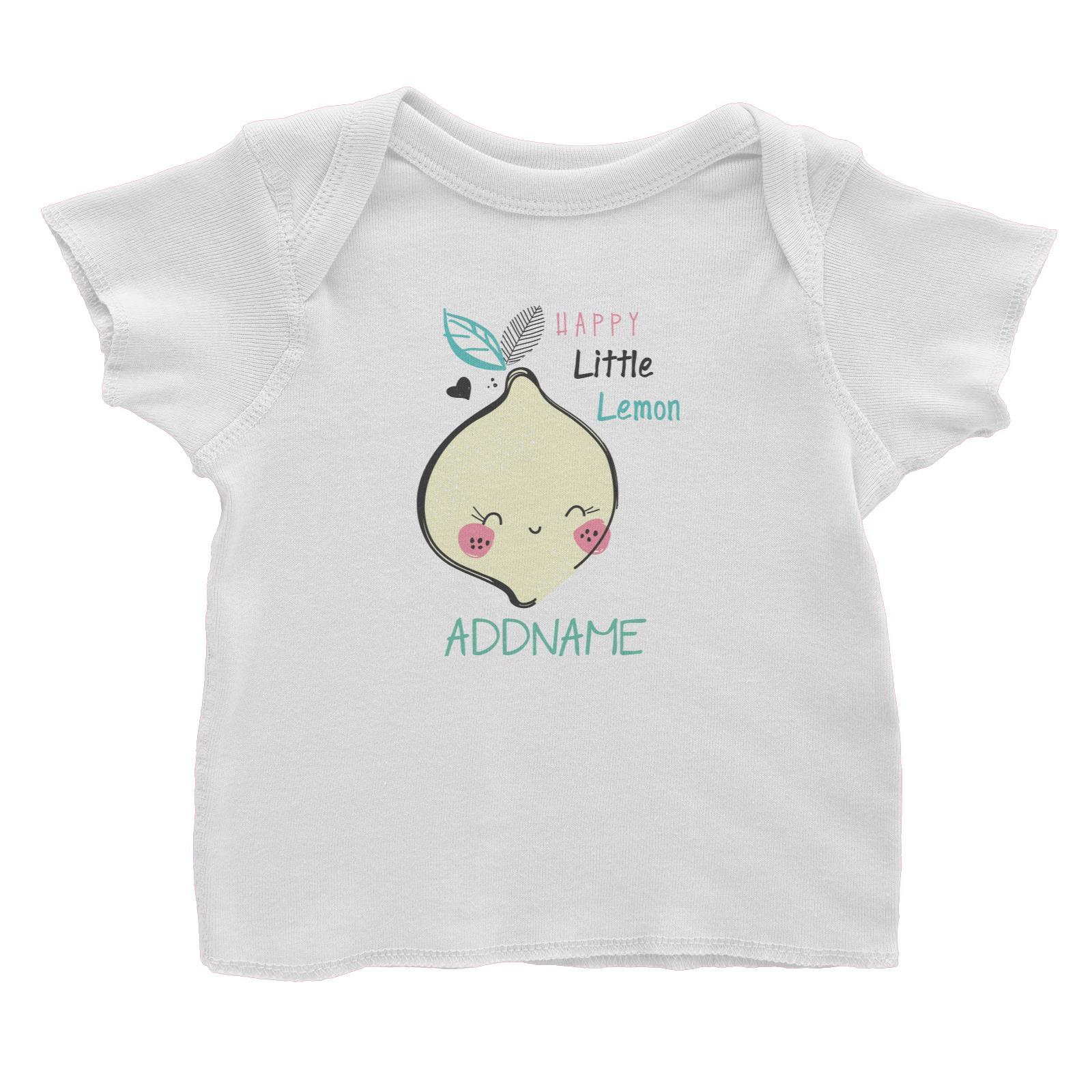 Cool Vibrant Series Happy Little Lemon Addname Baby T-Shirt