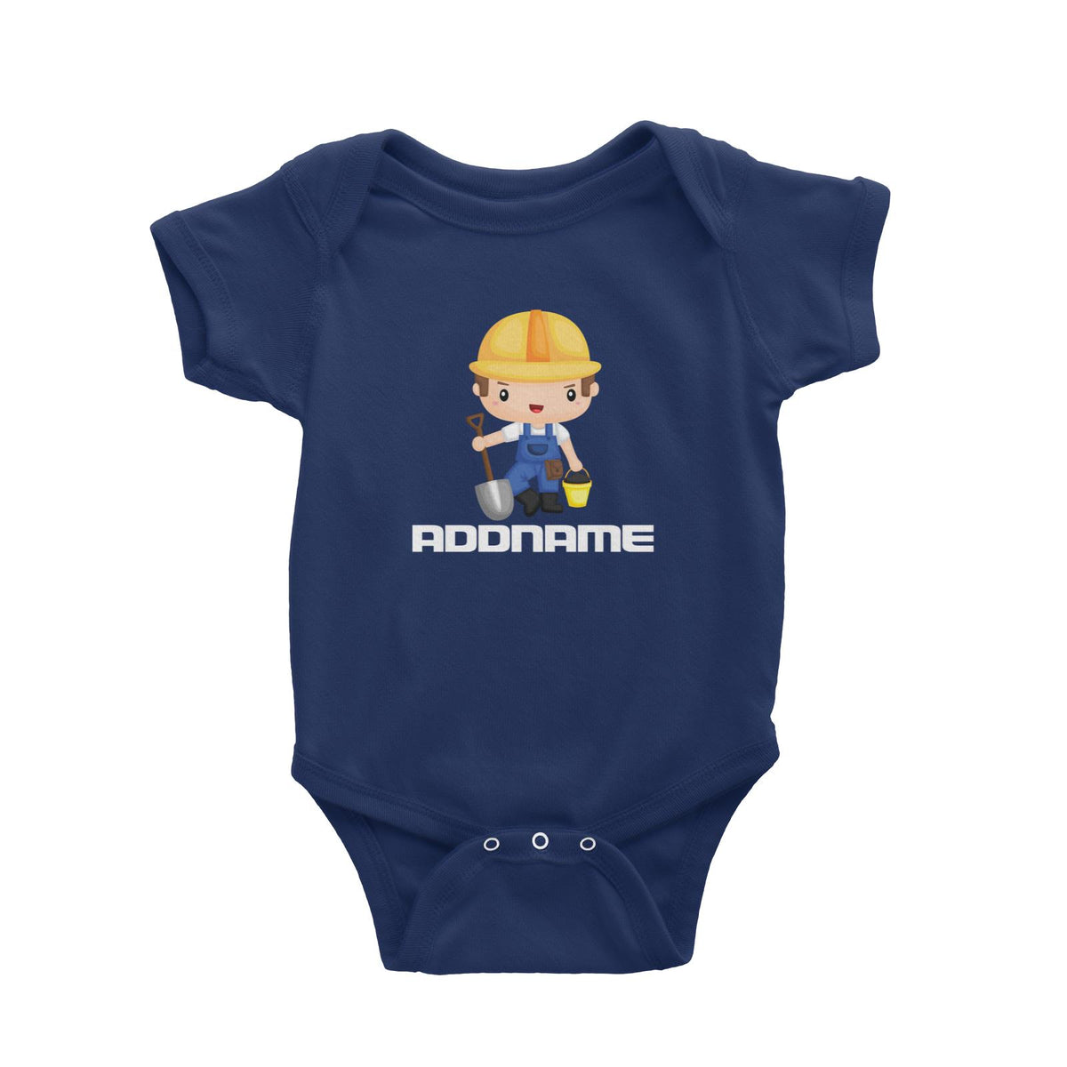 Birthday Construction Worker Boy In Work Addname Baby Romper