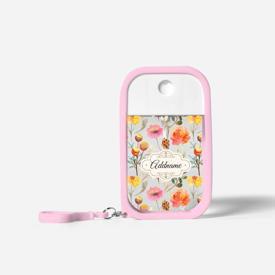Laura Series Refillable Hand Sanitizer with Personalisation - Carnelian Light Pink