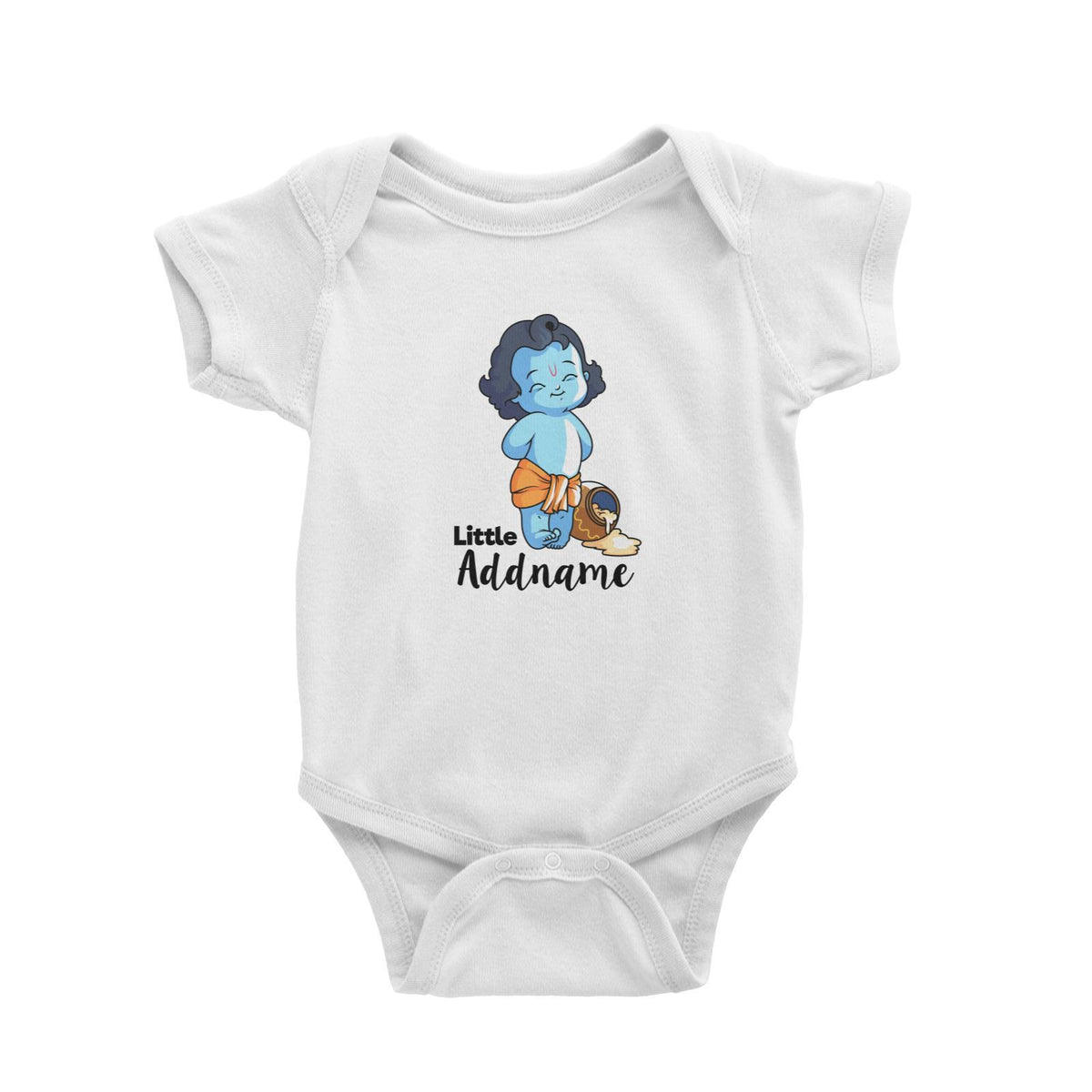 Cute Krishna Standing Little Addname Baby Romper