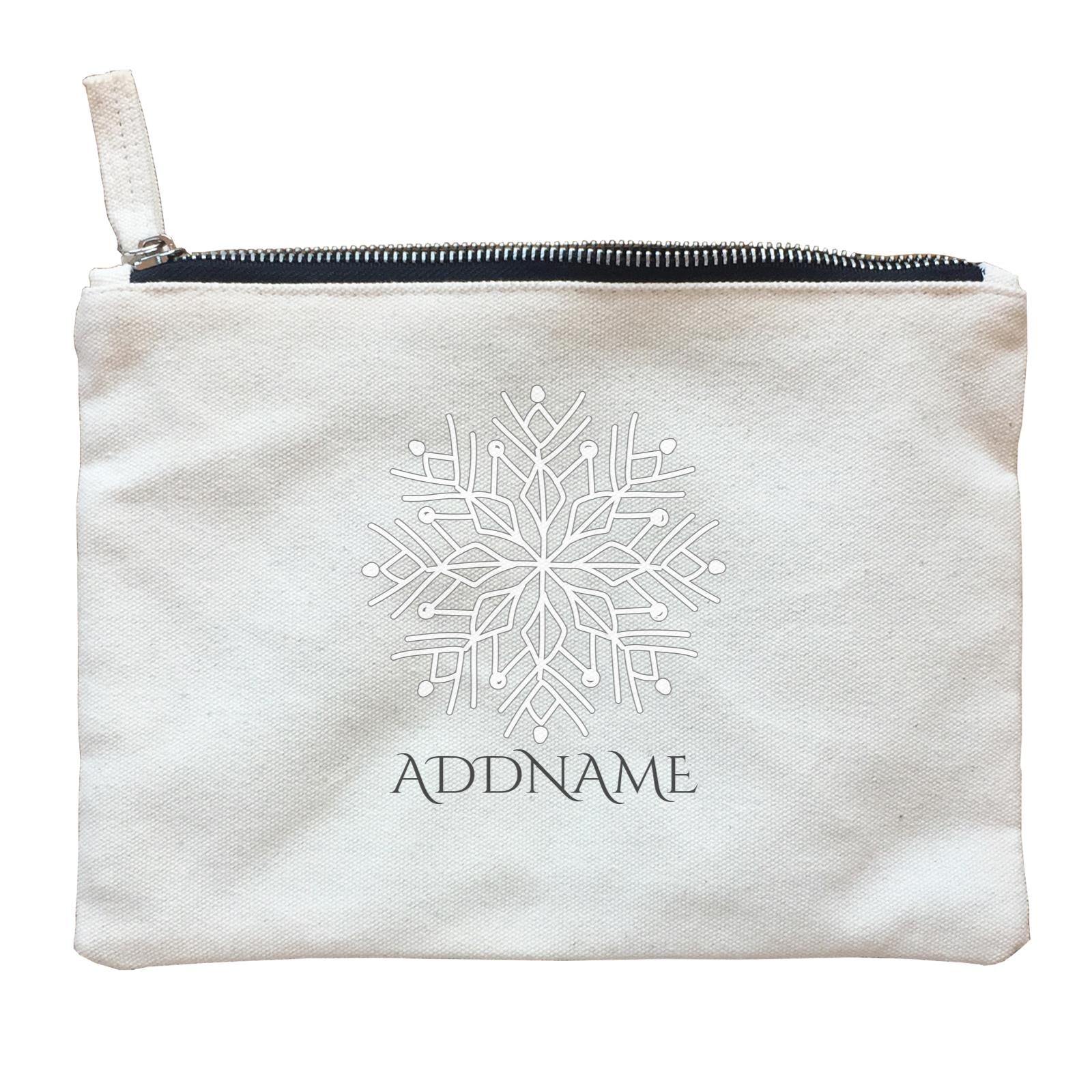 Christmas Snowflake Addname Zipper Pouch
