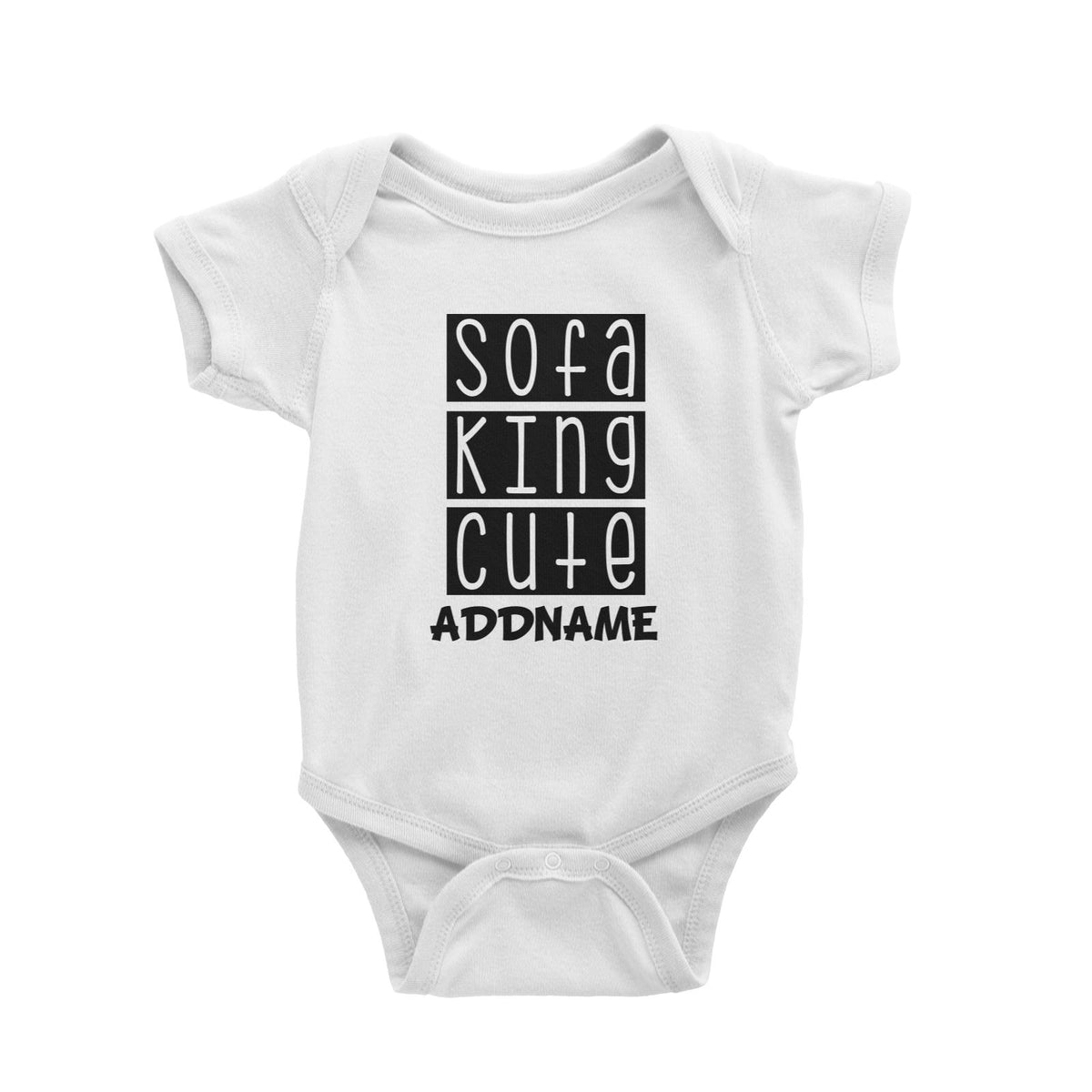 Sofa King Cute White Baby Romper