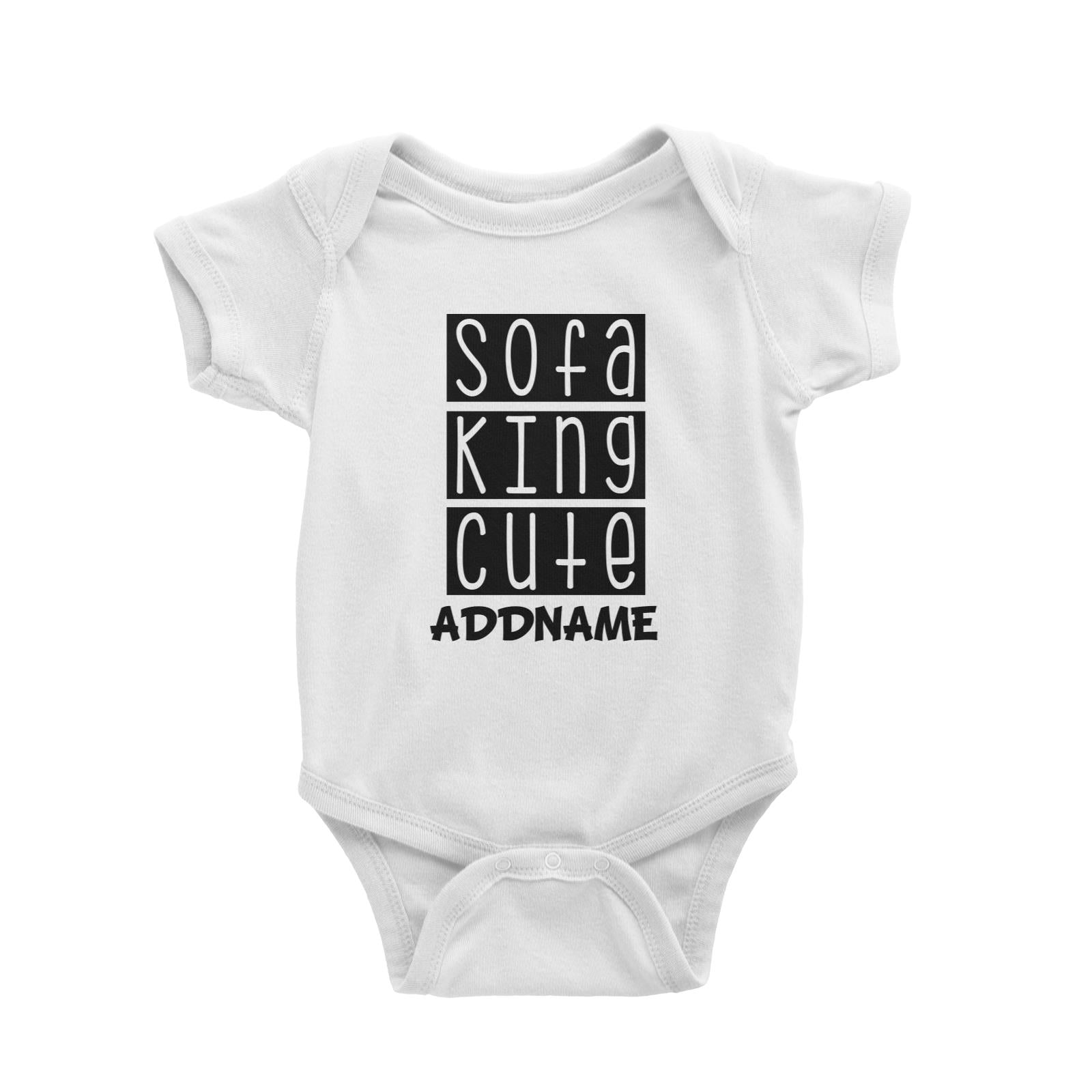 Sofa King Cute White Baby Romper