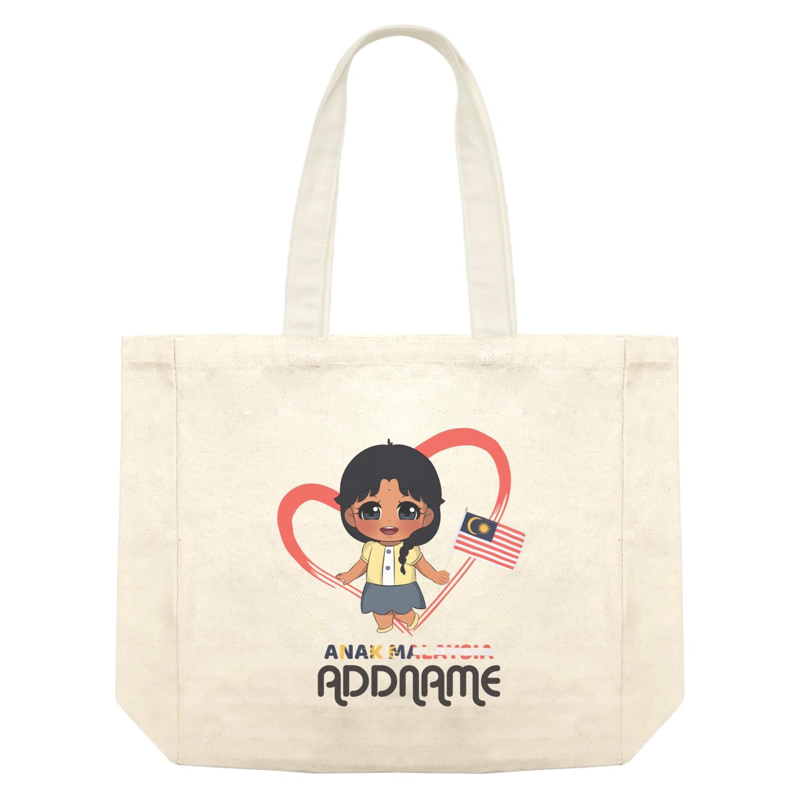 Merdeka Series Anak Malaysia Love Indian Girl Addname Shopping Bag