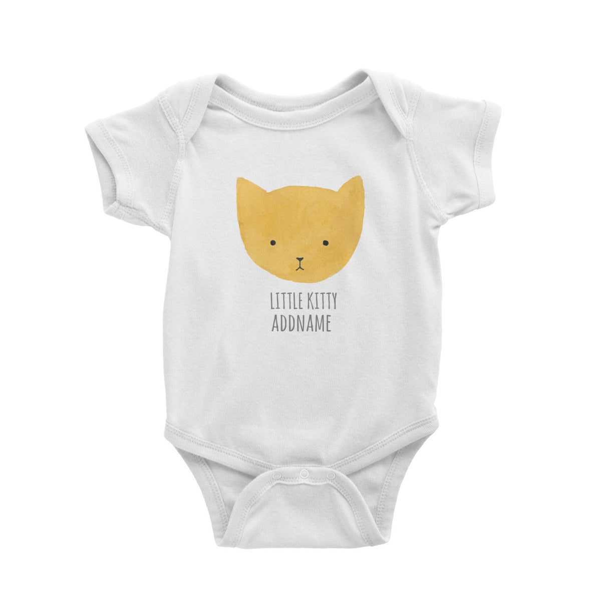 Little Kitty White Baby Romper