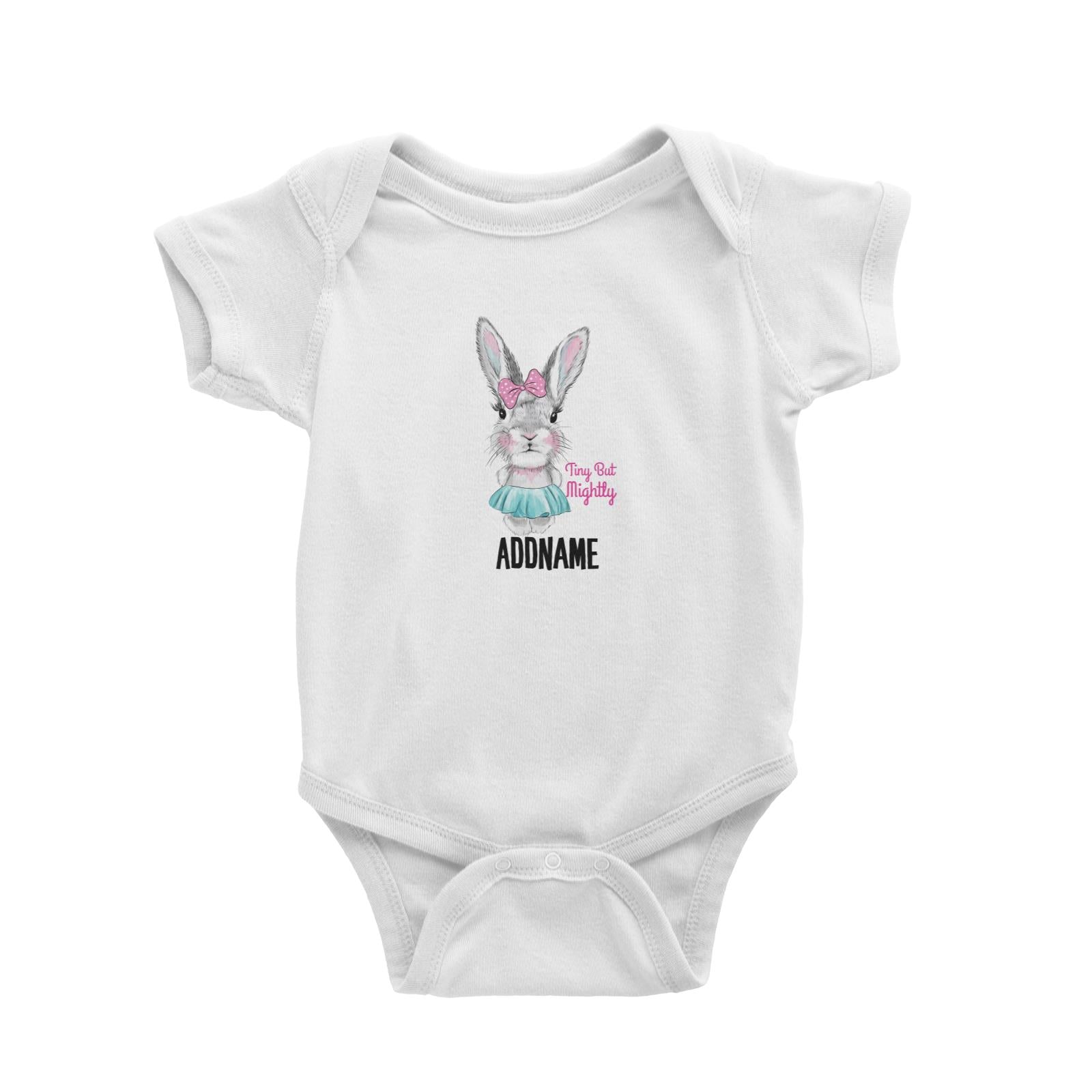 Cool Vibrant Series Tiny But Mightly Bunny Addname Baby Romper