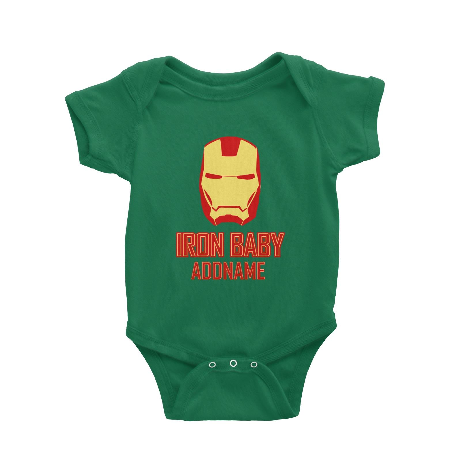 Superhero Iron Baby Addname Baby Romper  Matching Family Personalizable Designs