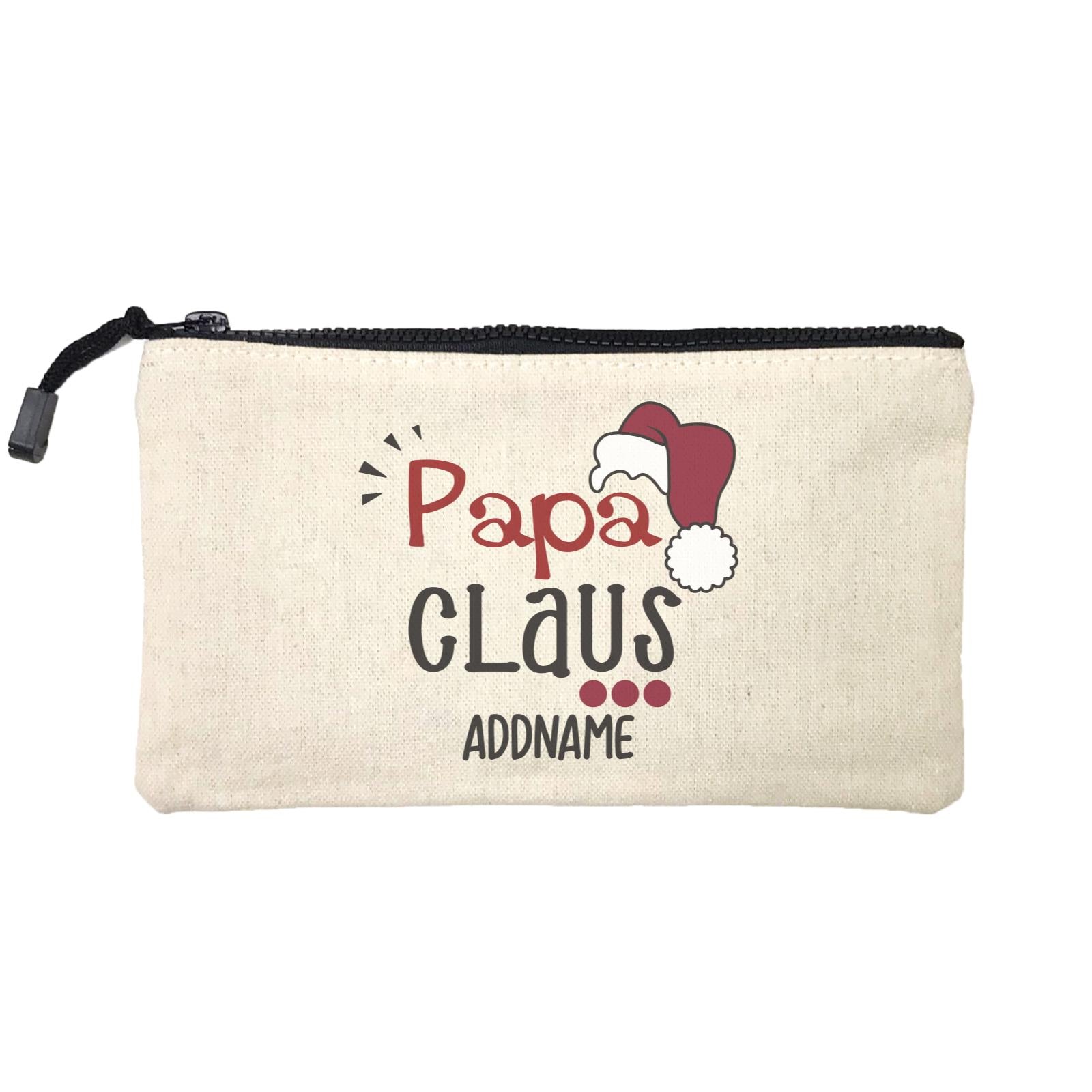 Xmas Papa Claus with Santa Hat Mini Accessories Stationery Pouch