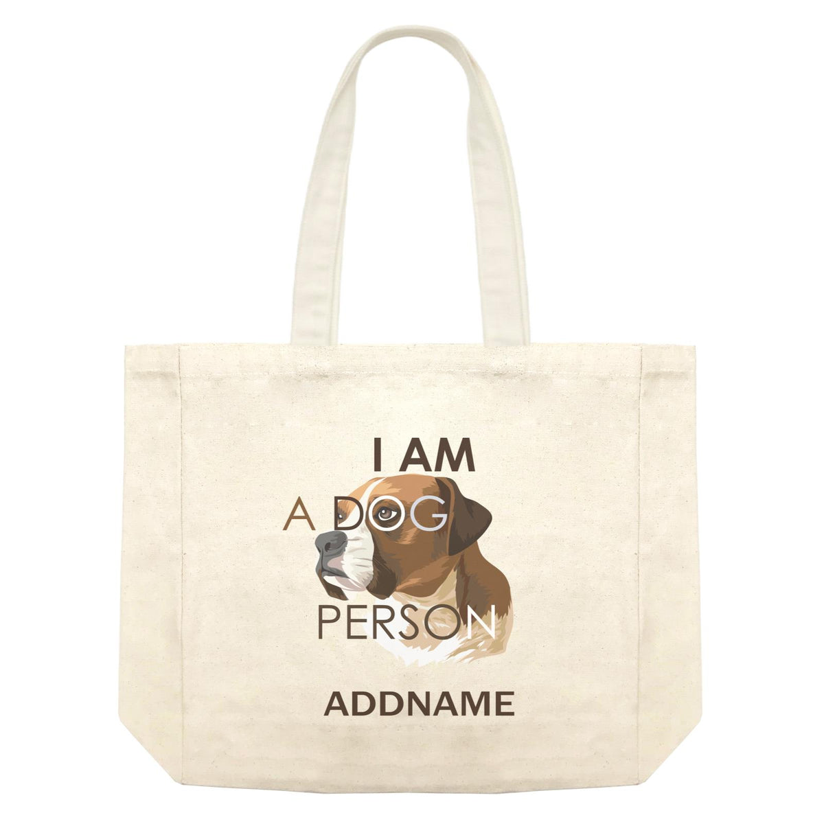 Funny Hand Drawn Animals I'm A Dog Person Mastiff With Addname Shopping Bag