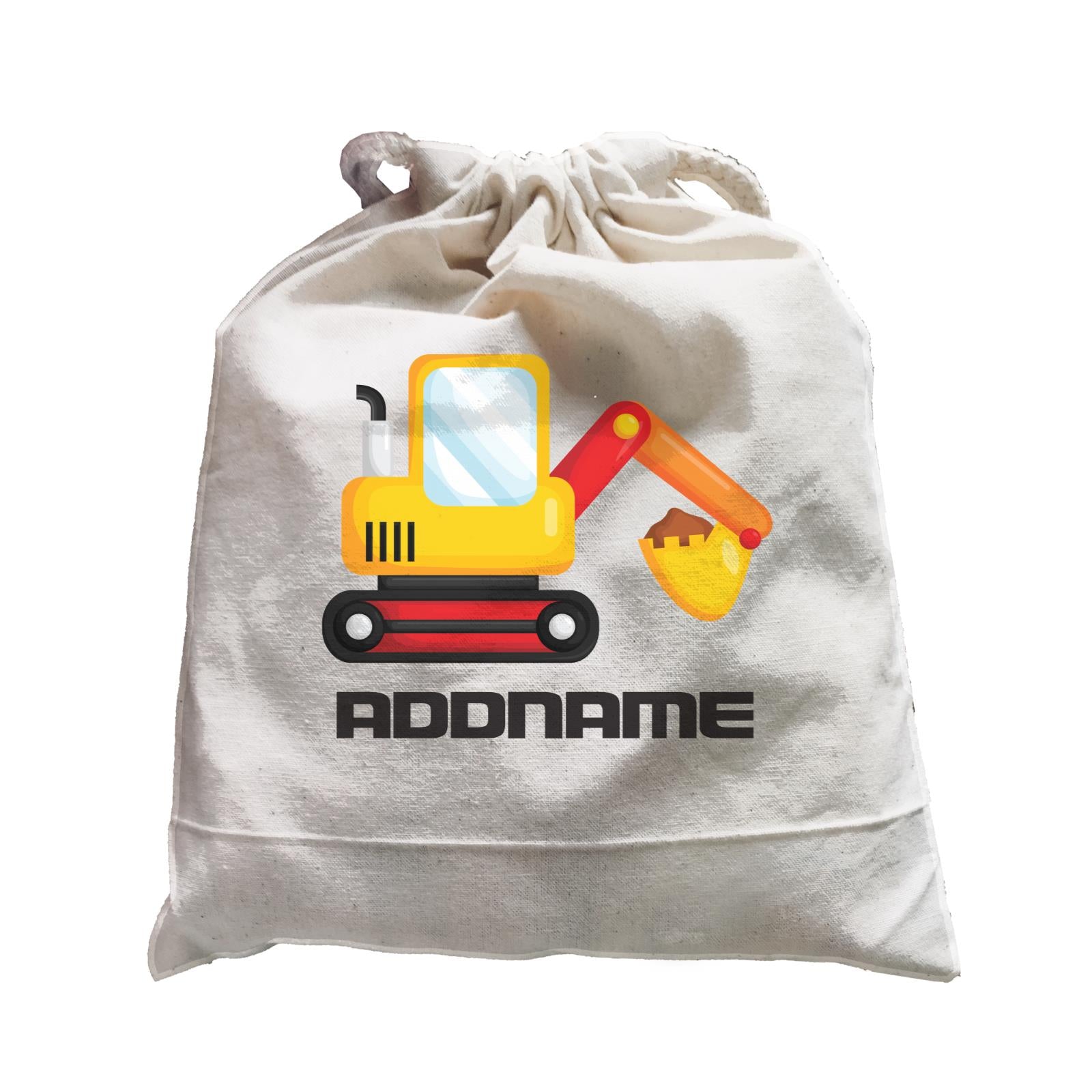 Birthday Construction Excavator Addname Satchel
