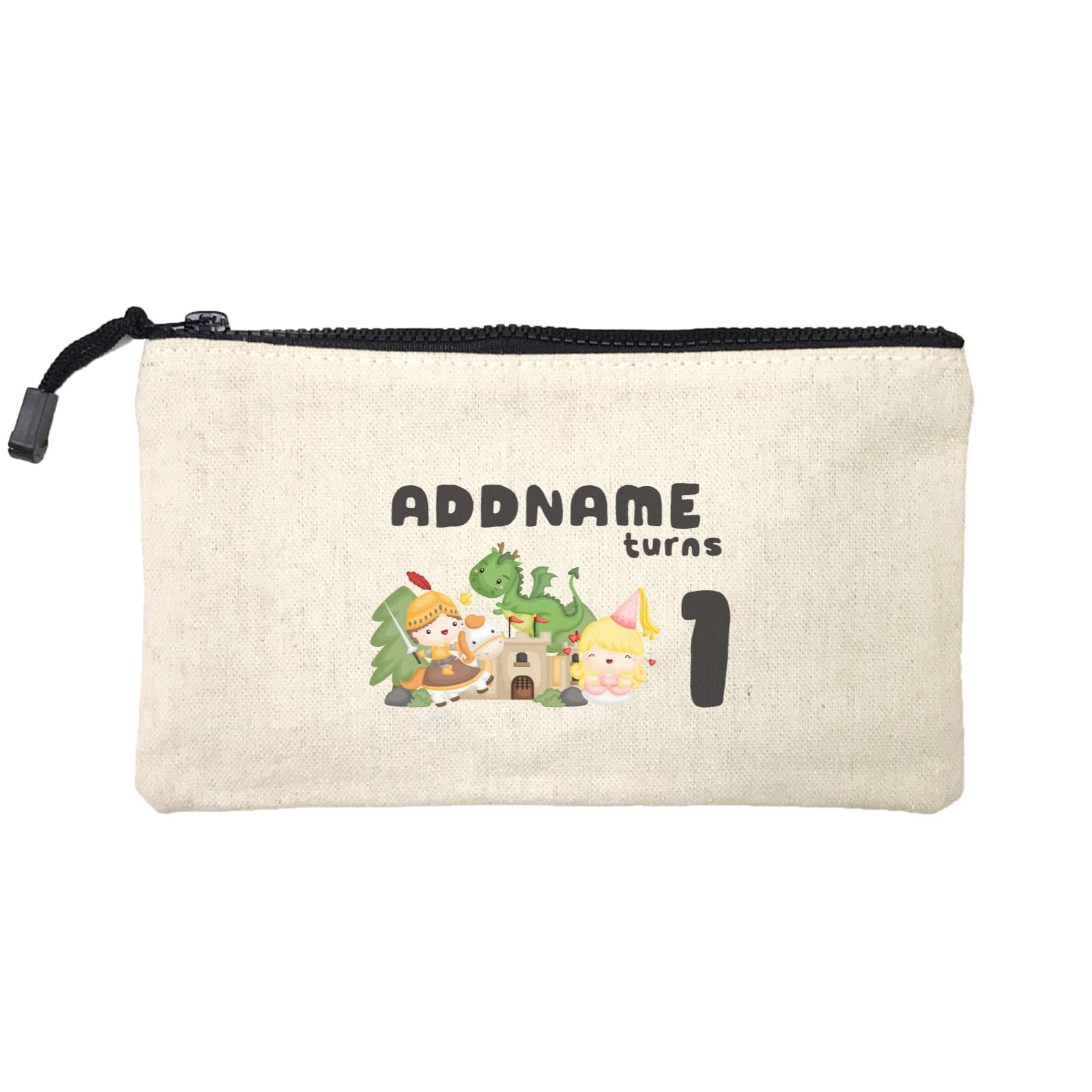 Birthday Royal Group Addname Turns 1 Mini Accessories Stationery Pouch