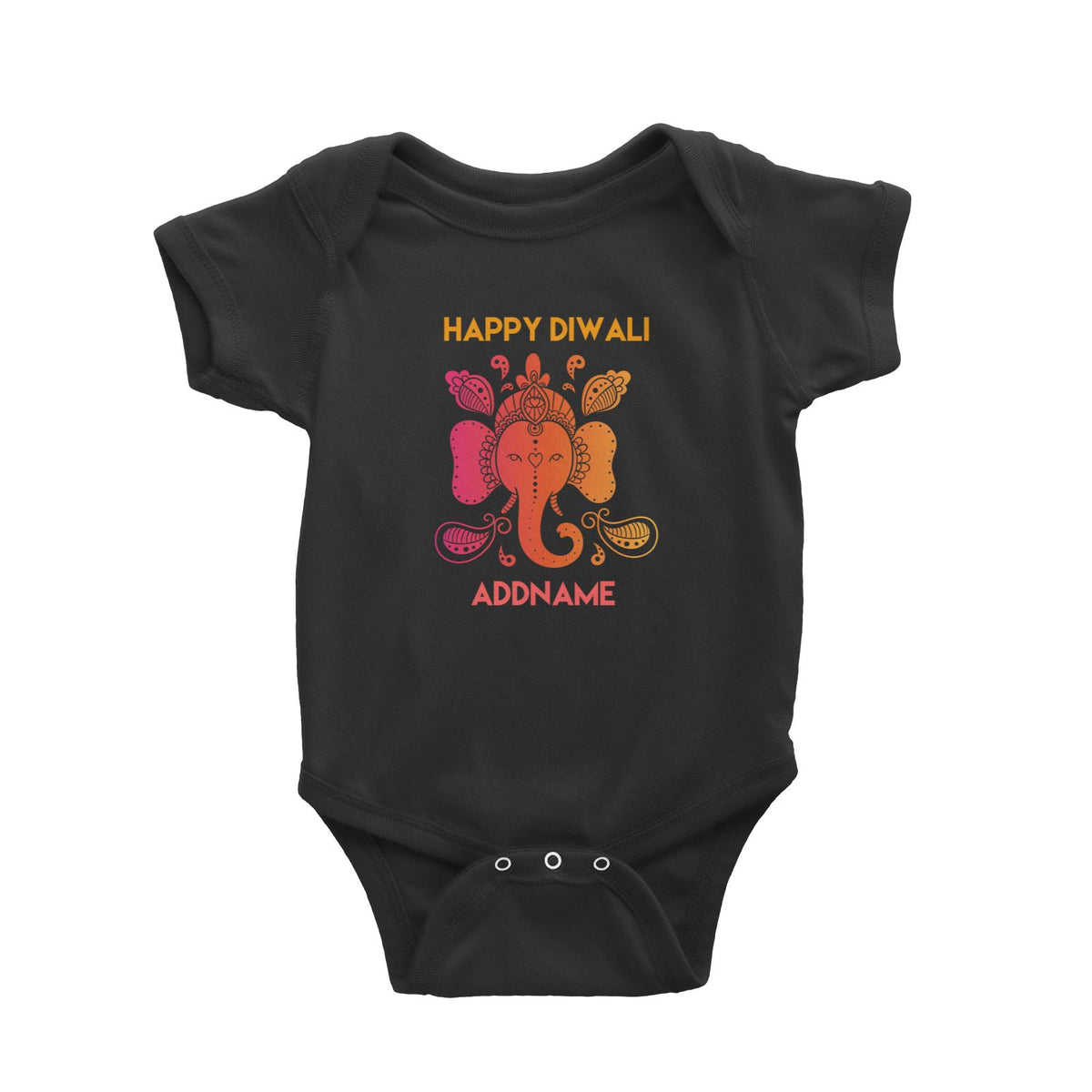 Deepavali Happy Diwali Ganesha Personalisable Baby Romper