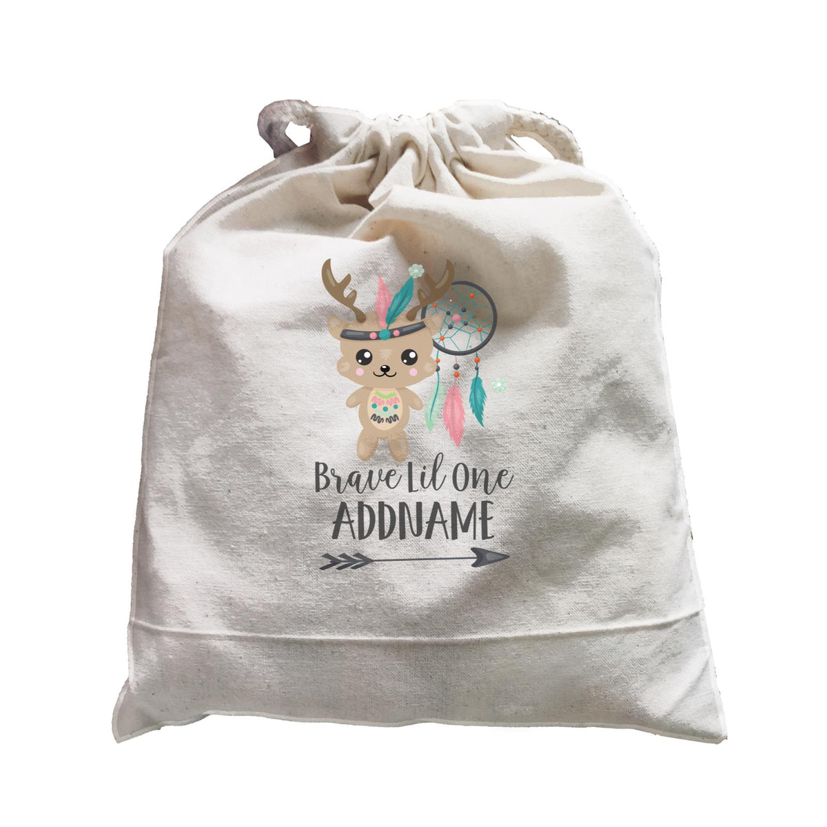 Cute Tribe Animals Deer Brave Lil One Addname Satchel