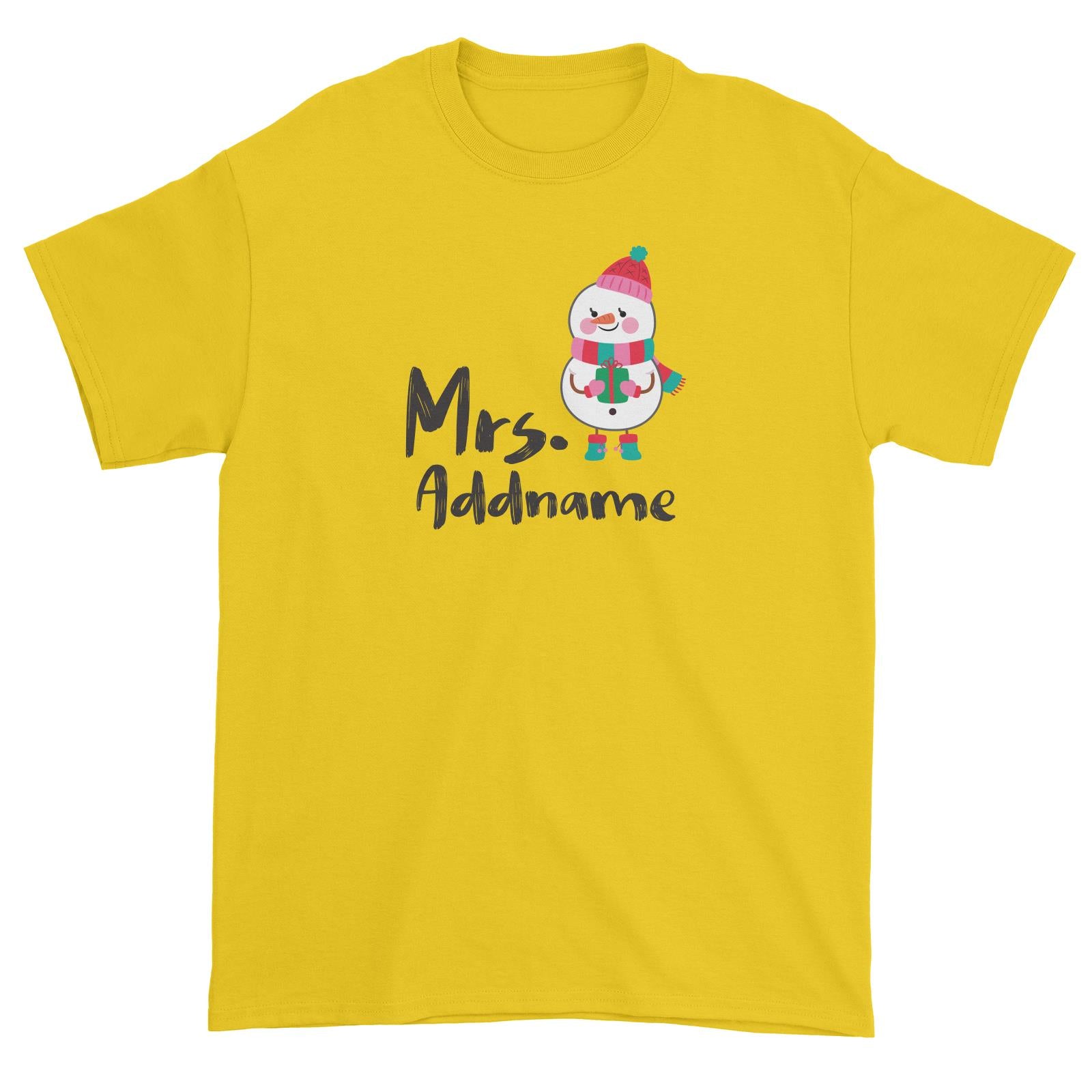 Christmas Series Mrs. Snowman Unisex T-Shirt