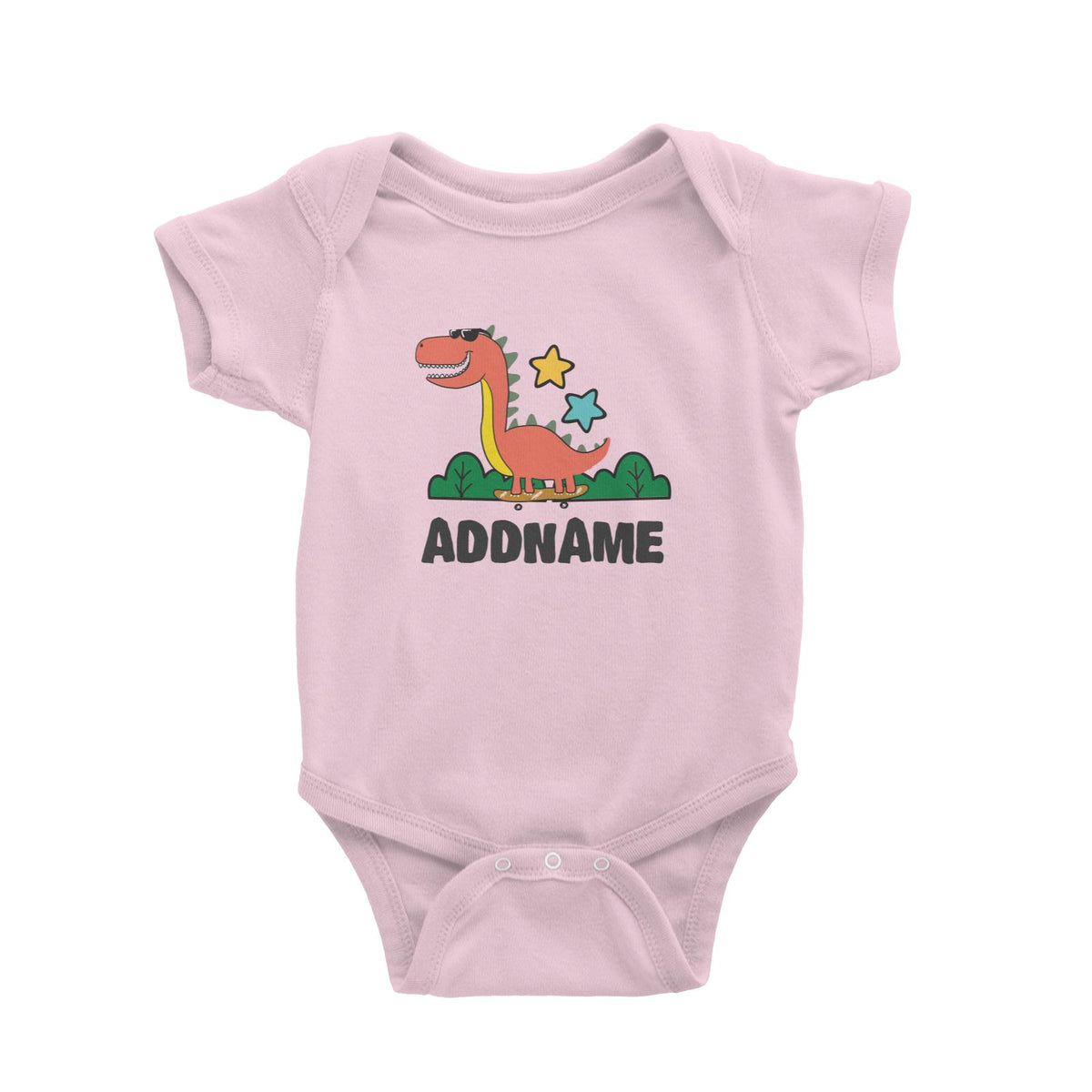Super Cute Dinosaur Red Skater Baby Romper
