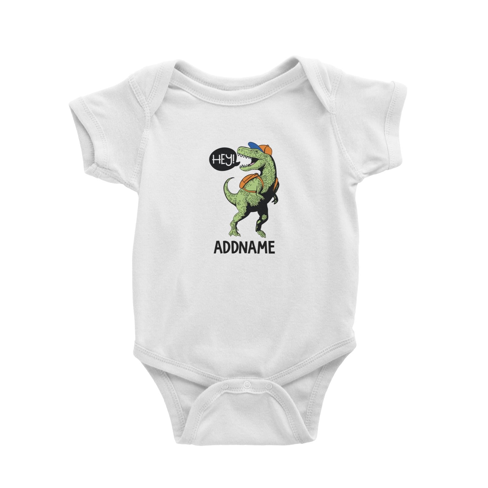 Cool Vibrant Series Hey Dinosaur With Back Pack Addname Baby Romper [SALE]