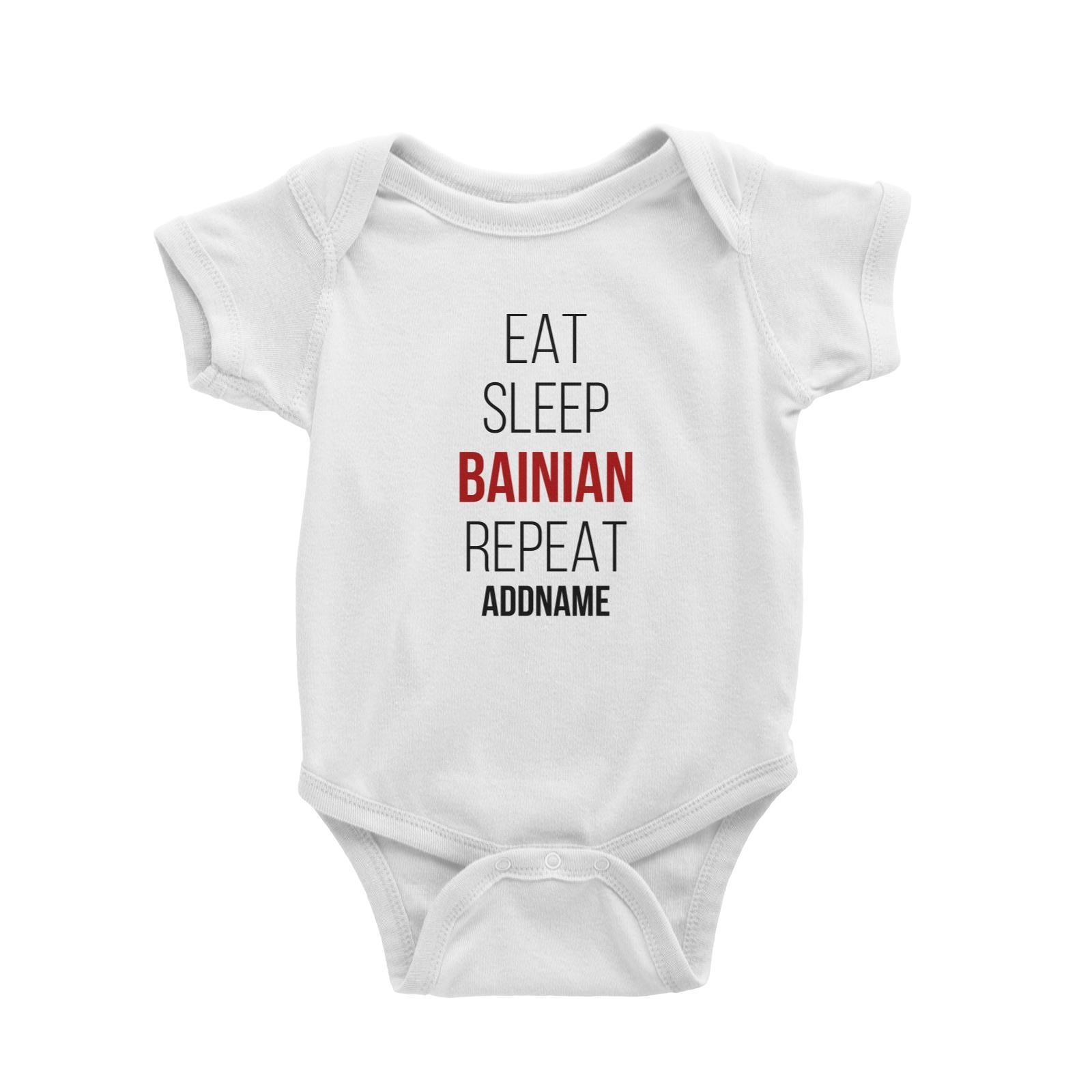Chinese New Year Eat Sleep Bainian Repeat Baby Romper  Personalizable Designs Hashtag