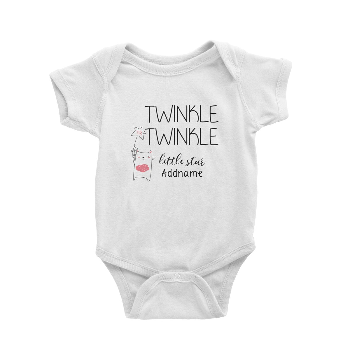 Cute Animals and Friends Series 2 Cat Twinkle Twinkle Little Star Addname Baby Romper