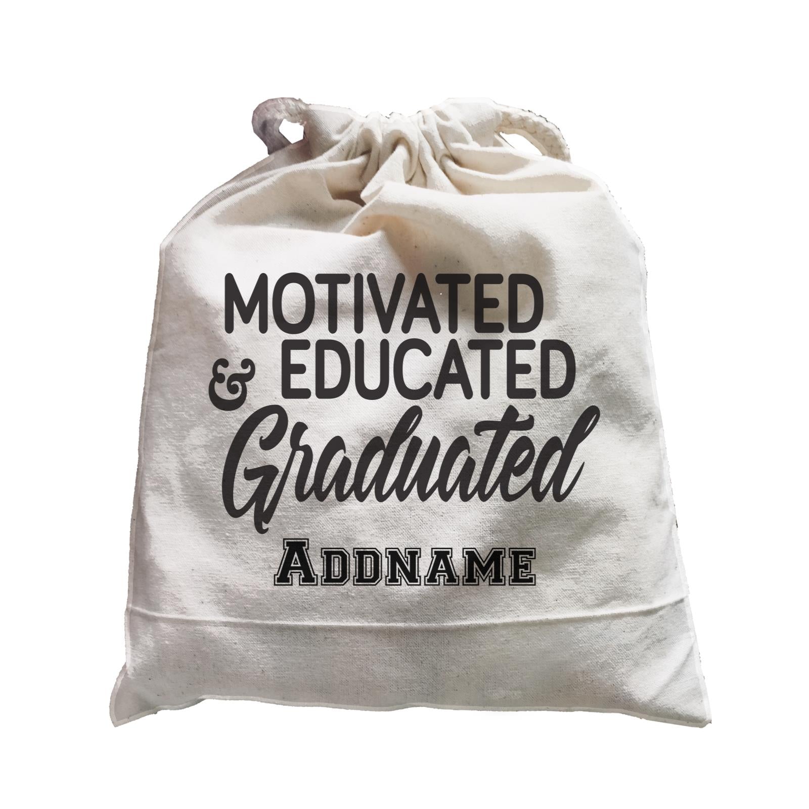 Graduation Series Motivated, Educated, Graduated Satchel