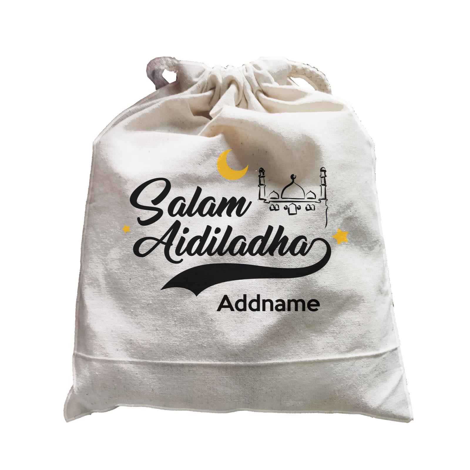 Raya Typography Salam Aidiladha Addname Satchel