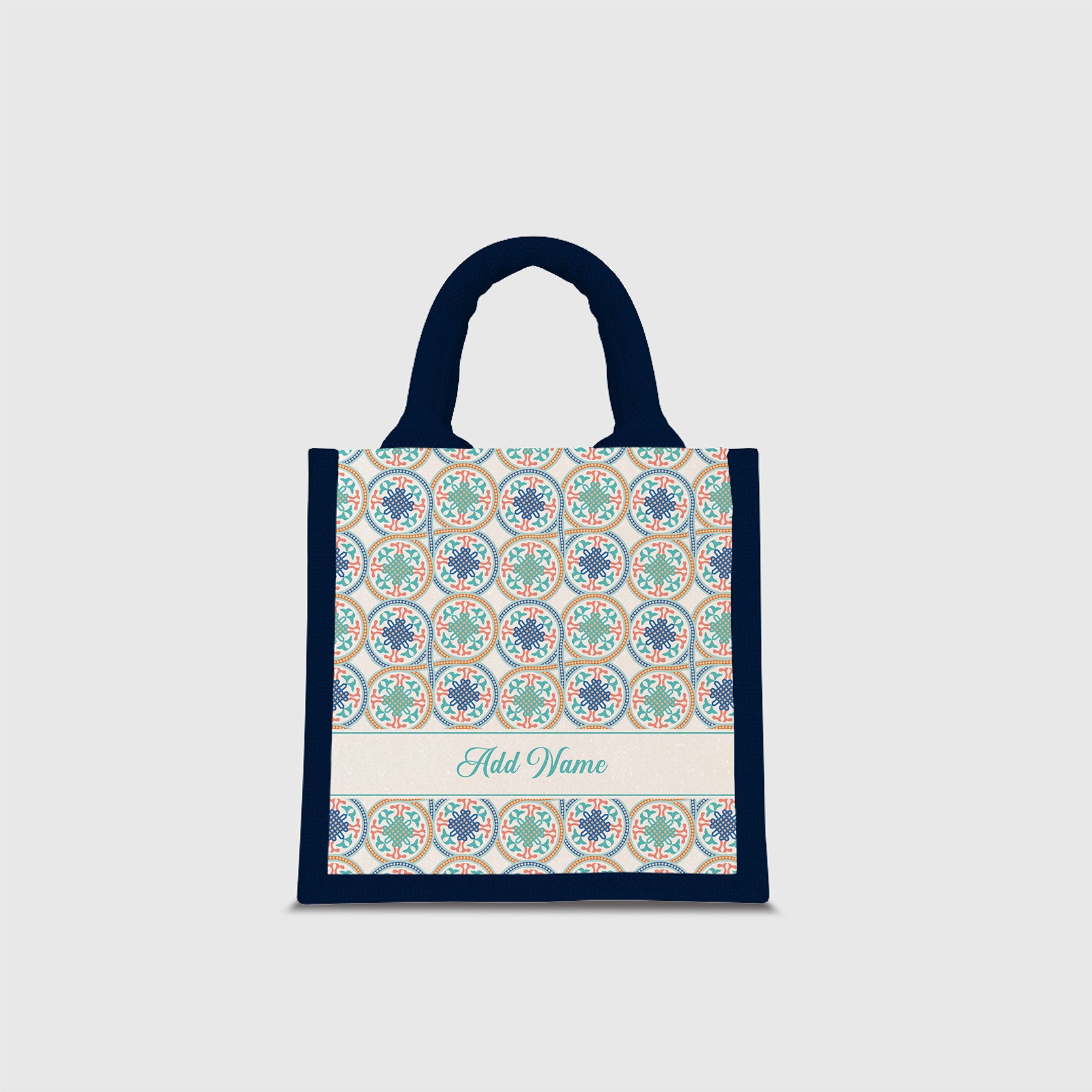 Moroccan Series Half Lining Lunch Bag  - Chahid Navy