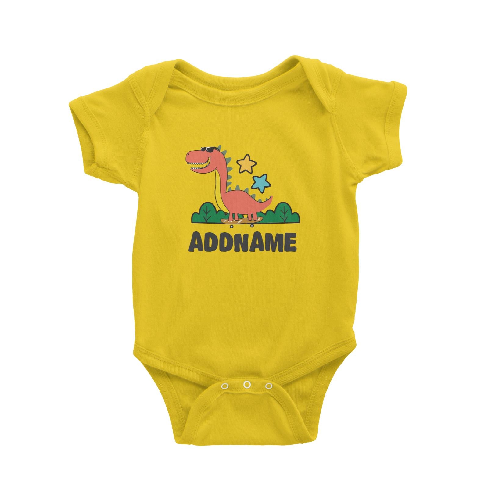 Super Cute Dinosaur Red Skater Baby Romper