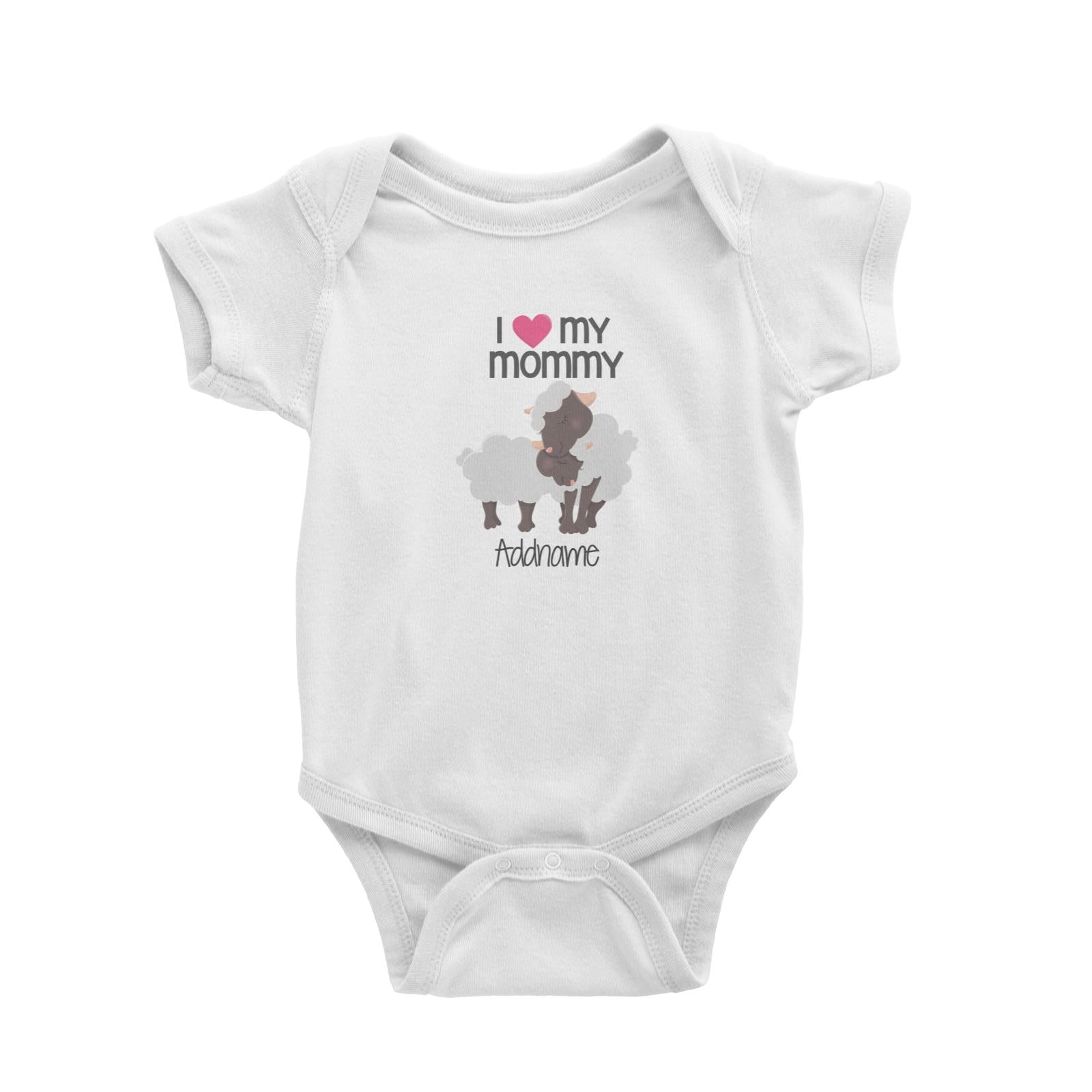 Animal &Loved Ones Sheep I Love My Mommy Addname Baby Romper
