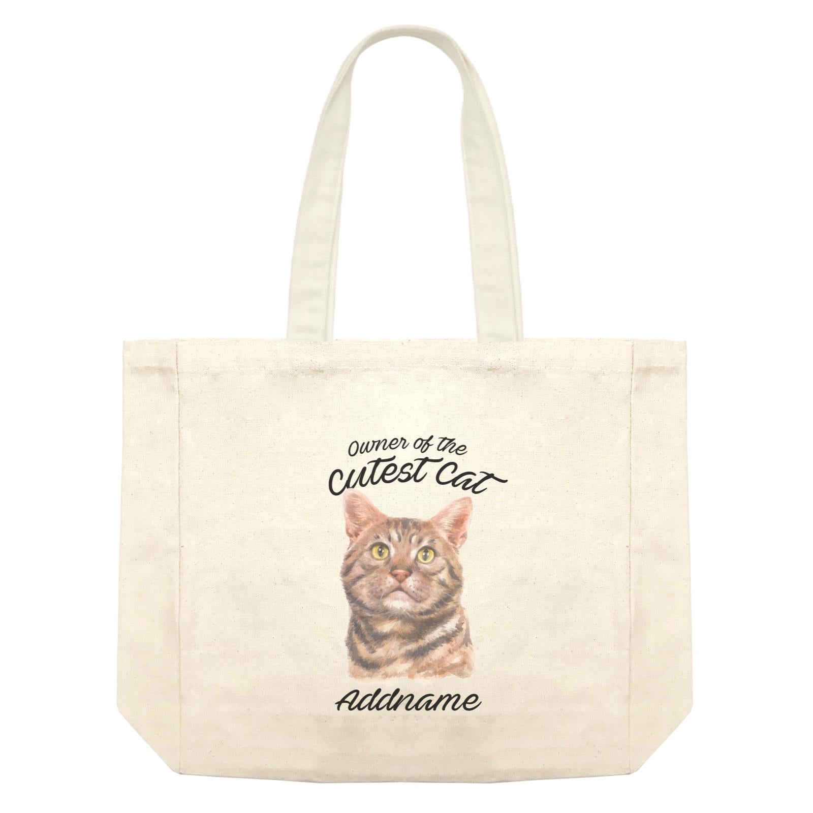 Watercolor Owner Of The Cutest Cat American Shorthair Addname Shopping Bag