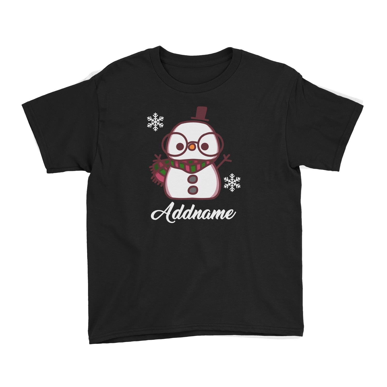 Xmas Papa Snowman Kid's T-Shirt