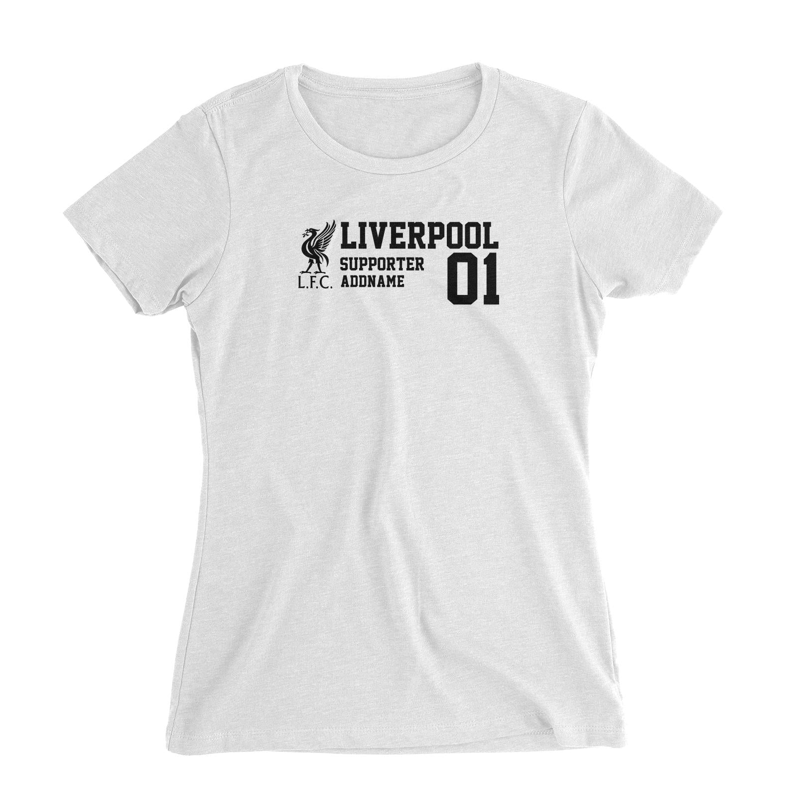 Liverpool Football Supporter Addname Women Slim Fit T-Shirt