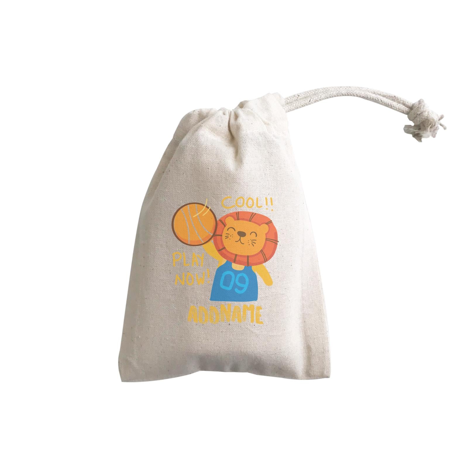 Cool Cute Animals Lion Basketball Player Addname GP Gift Pouch