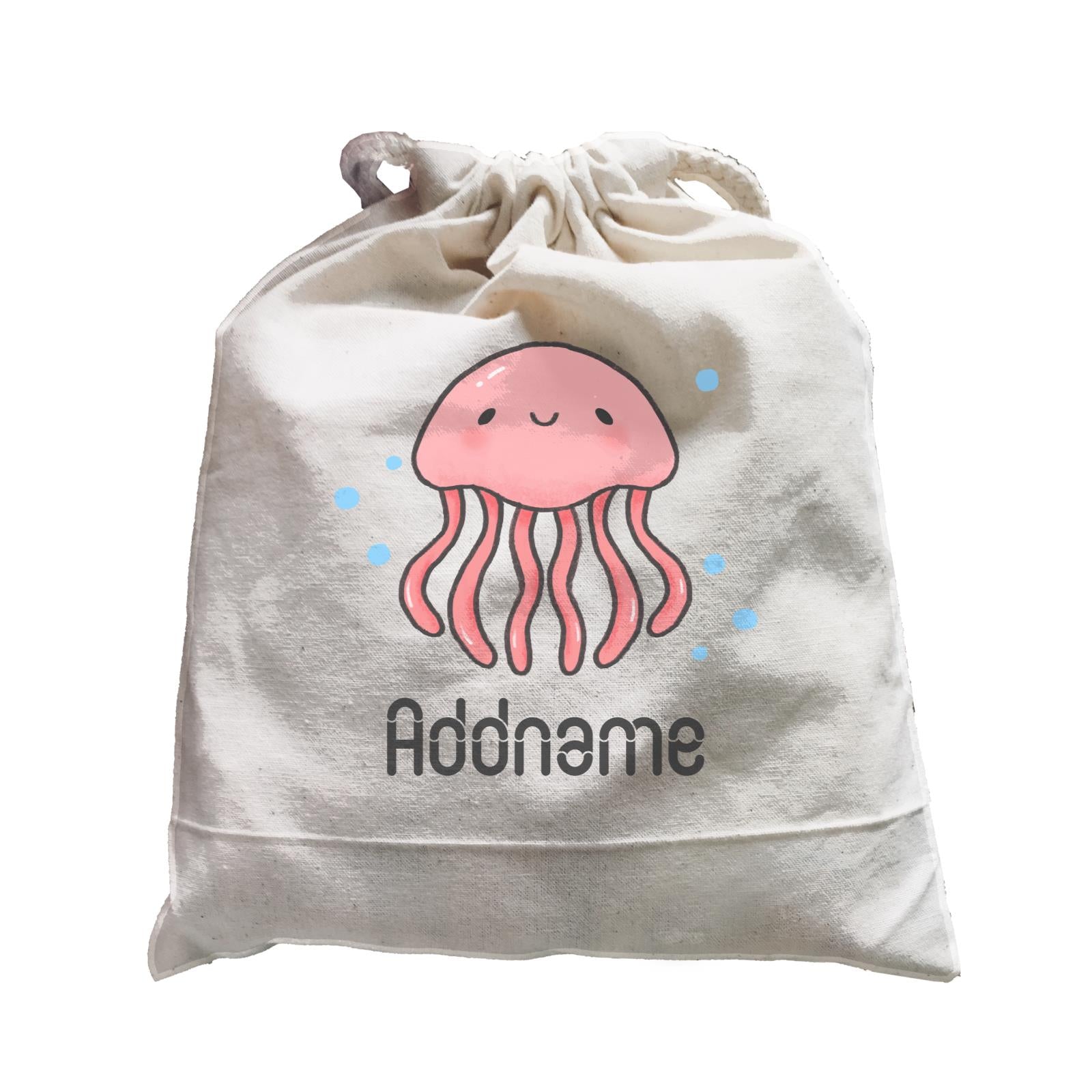 Cute Hand Drawn Style Jellyfish Addname Satchel