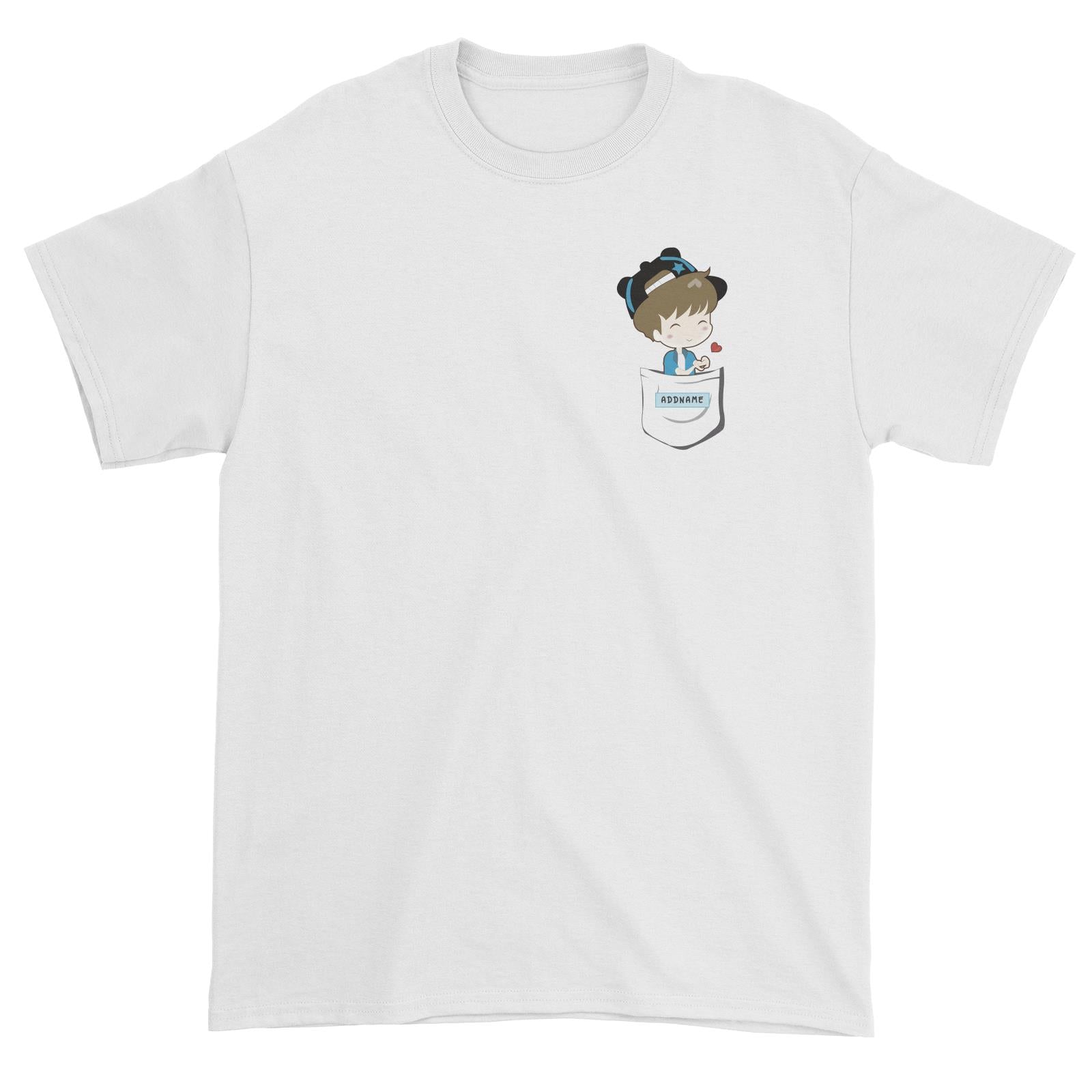My Lovely Family Series Pocket Size Daddy Addname Unisex T-Shirt