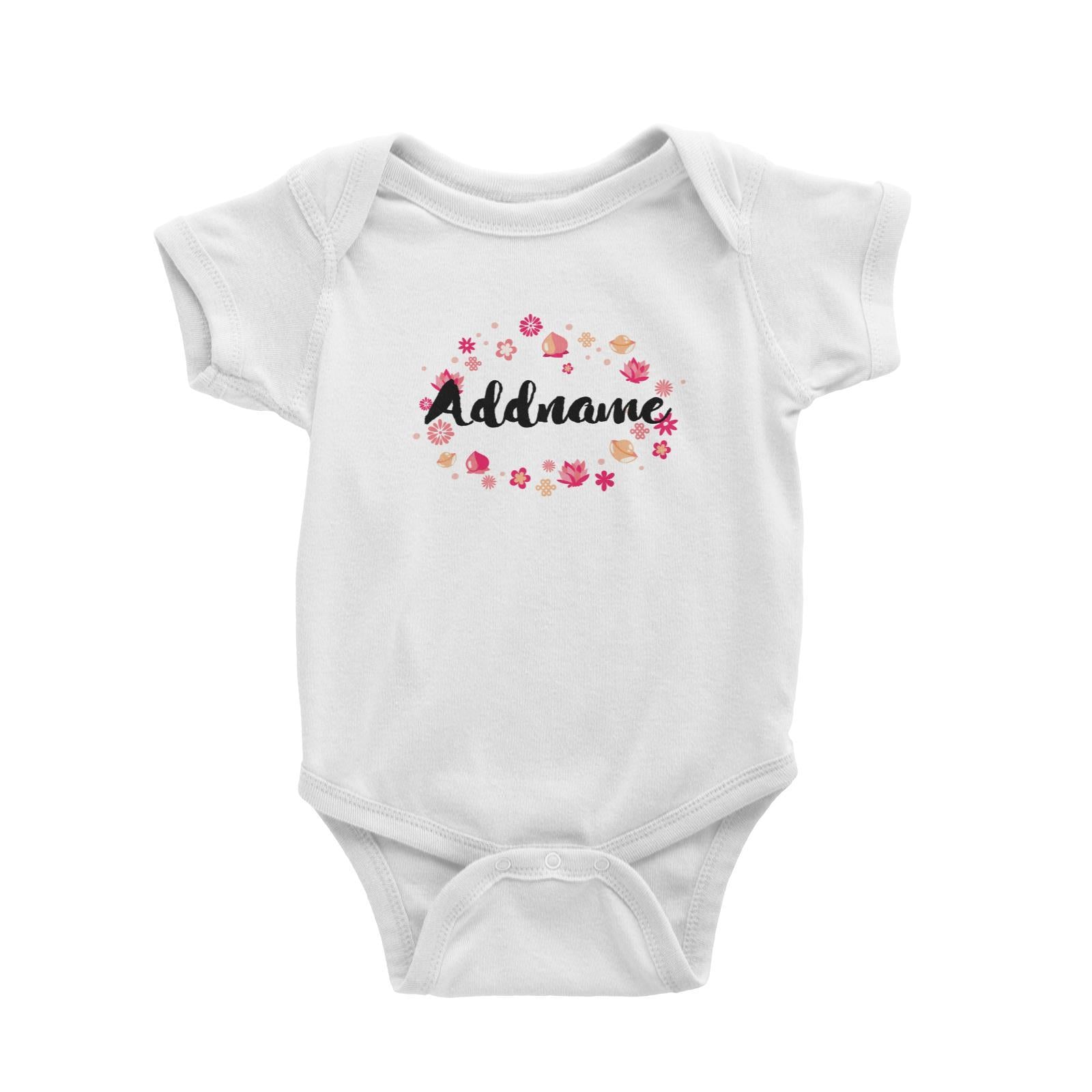 Chinese New Year Addname with Chinese New Year Elements Baby Romper Personalizable Designs CNY Elements
