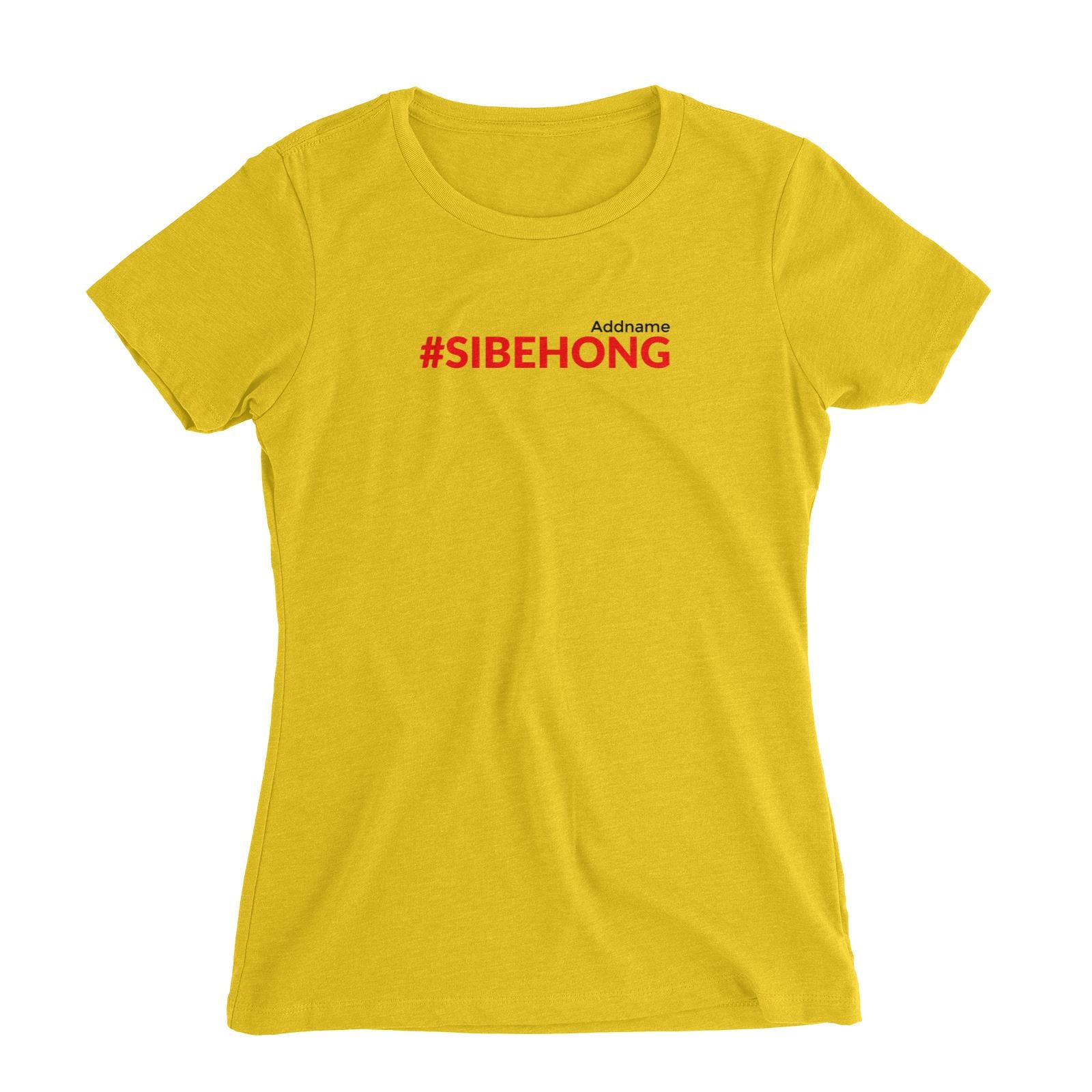 Chinese New Year Hashtag Sibeh Ong Women's Slim Fit T-Shirt  Personalizable Designs Funny Gambling