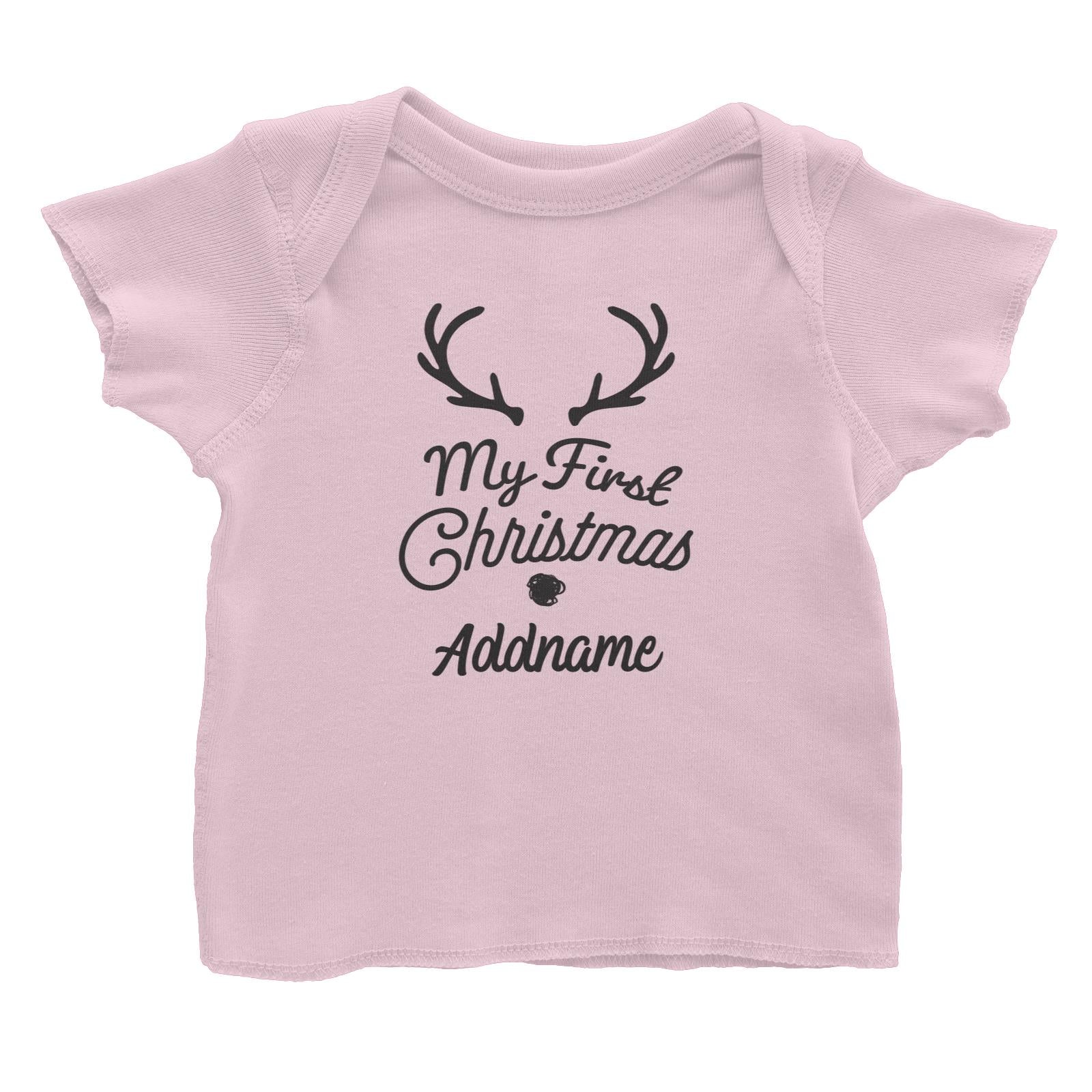 Christmas Series Antler My First Chistmas Baby T-Shirt