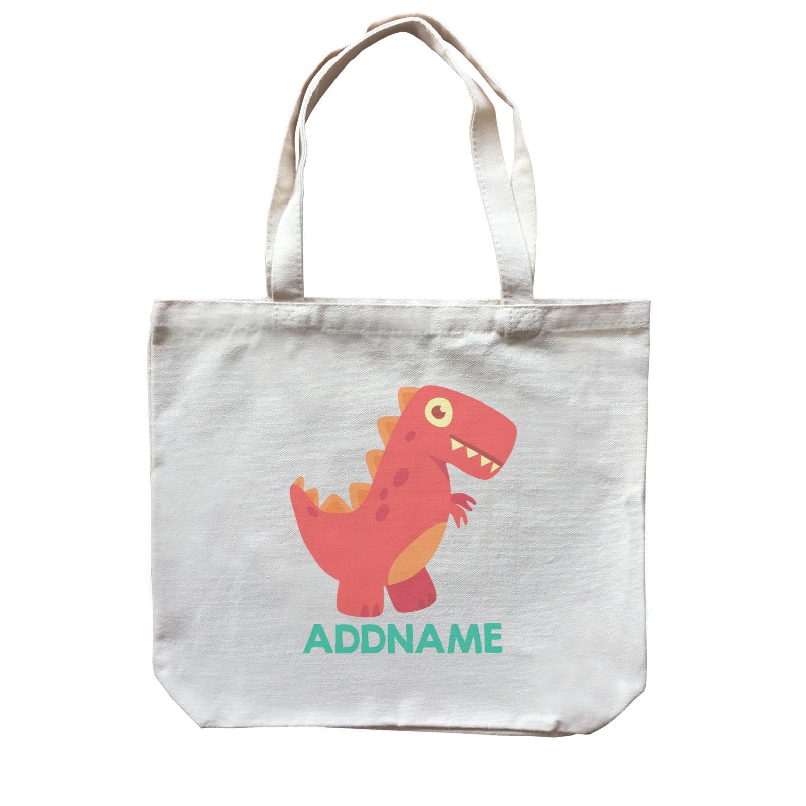 Cute T-Rex Dinosaur Personalizable Design Canvas Bag