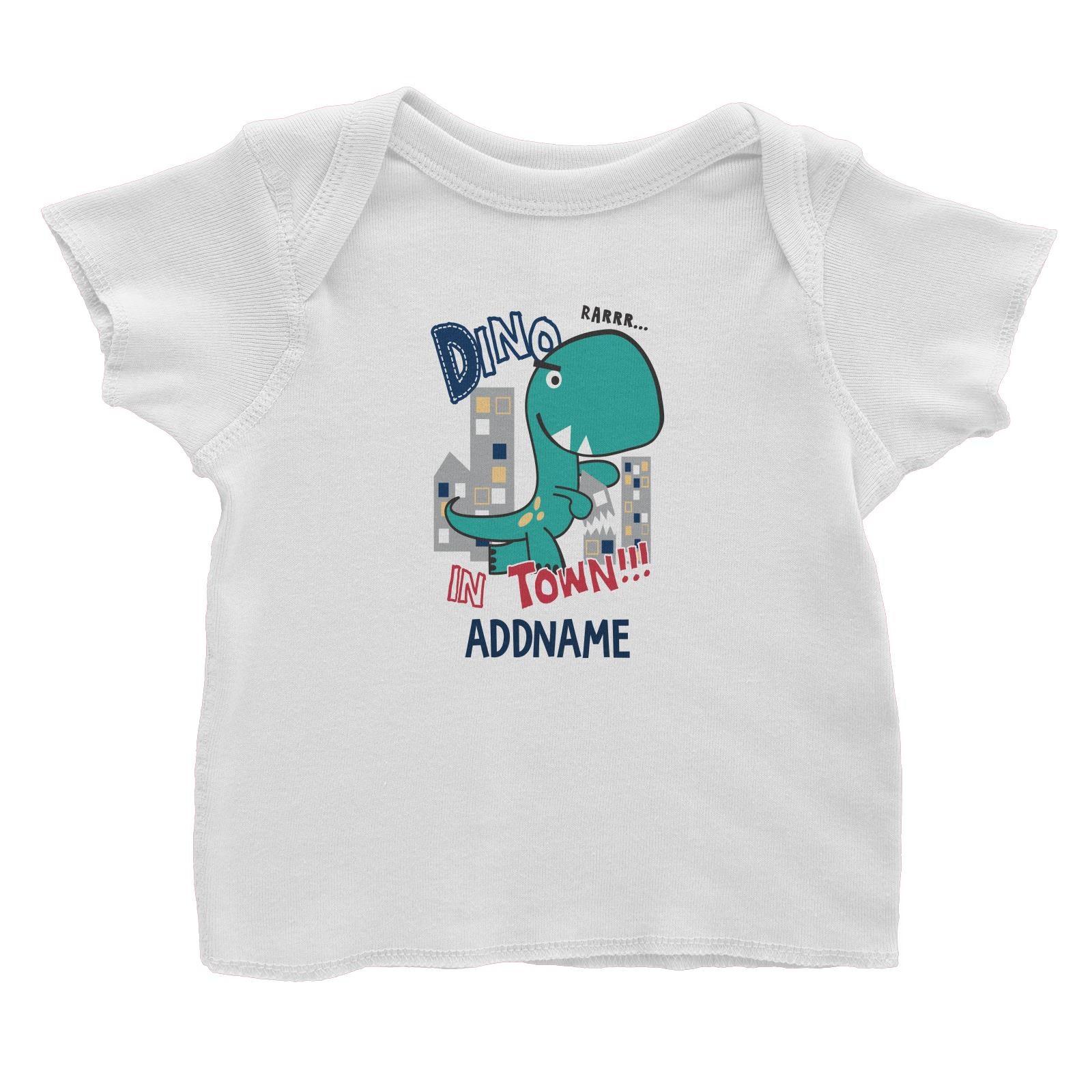 Cool Vibrant Series Dino In Town Addname Baby T-Shirt [SALE]