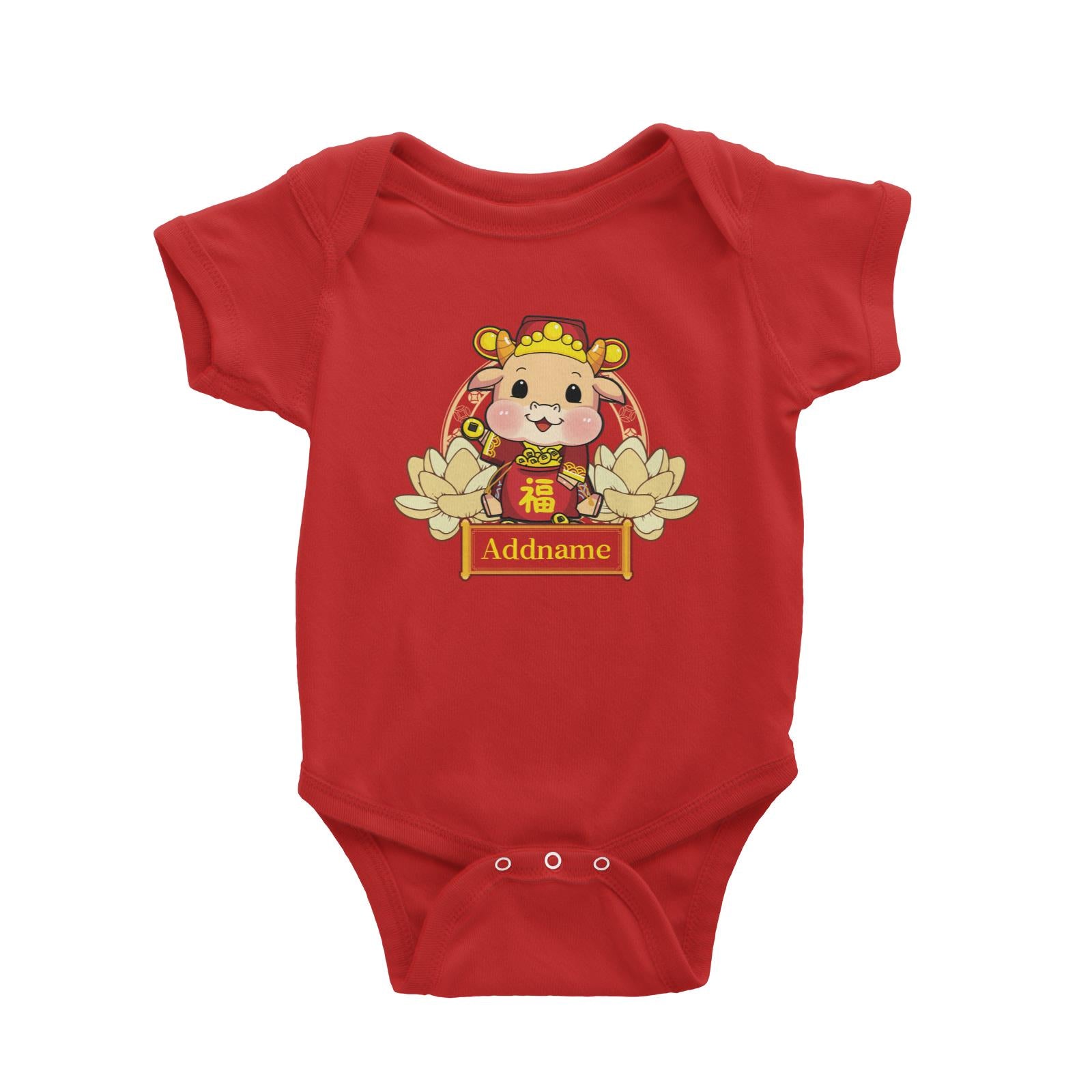 [CNY 2021] Gold Lotus Series Cow of Wealth Baby Romper
