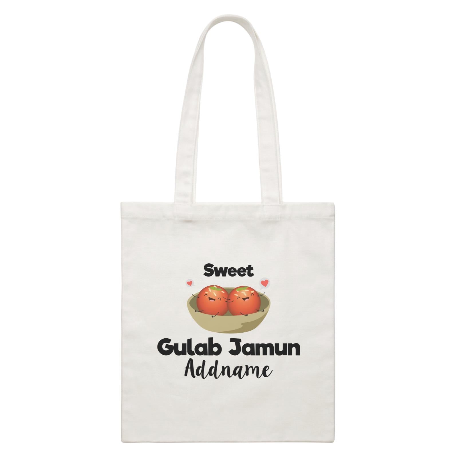 Sweet Gulab Jamun Addname White Canvas Bag