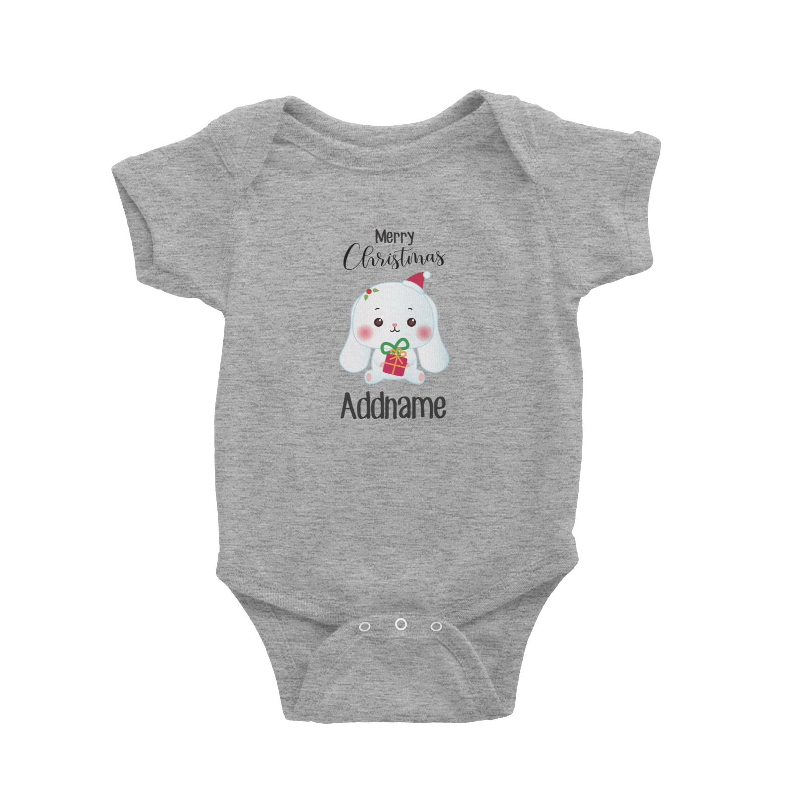Christmas Cute Animal Series Rabbit Merry Christmas Baby Romper