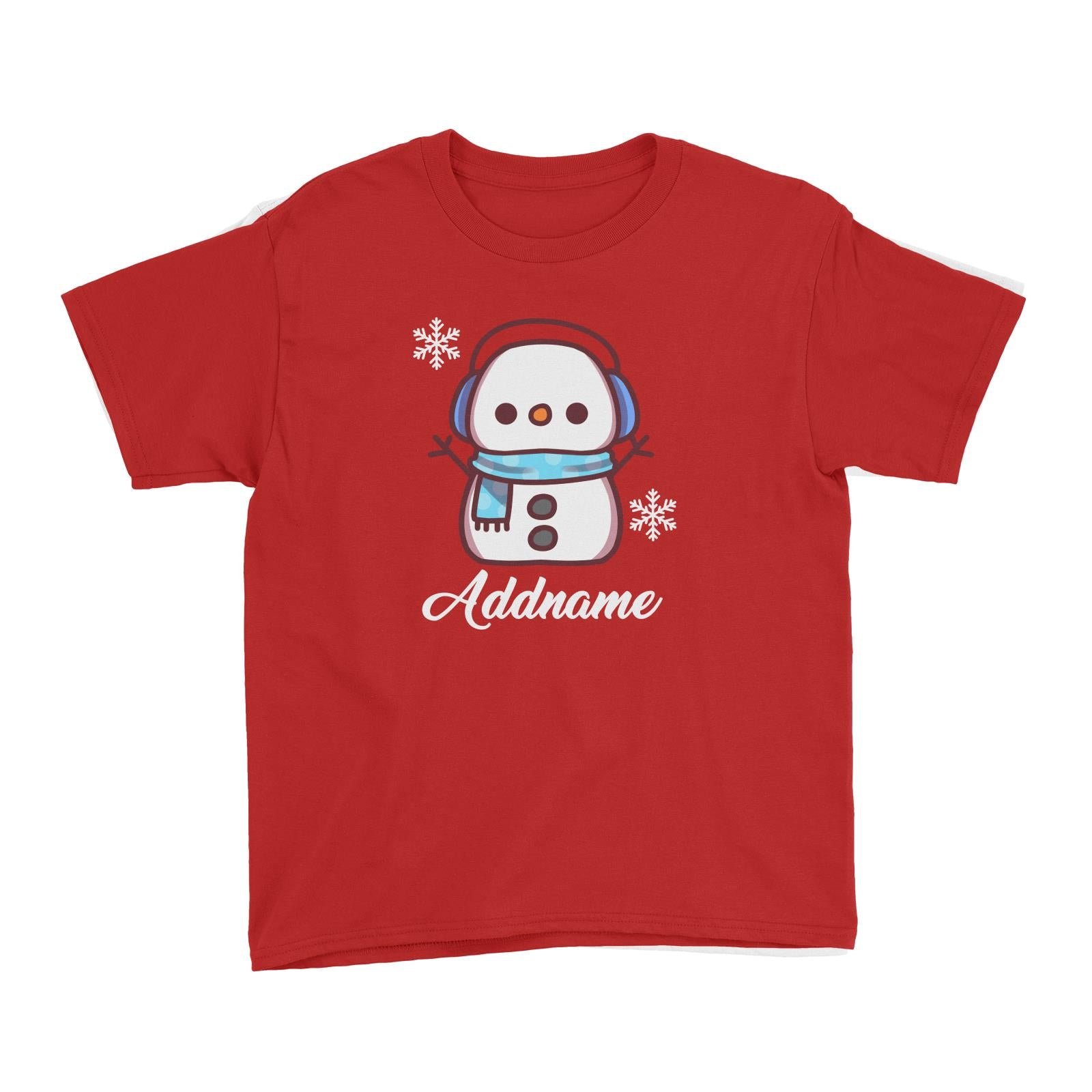 Xmas Little Boy Snowman Kid's T-Shirt